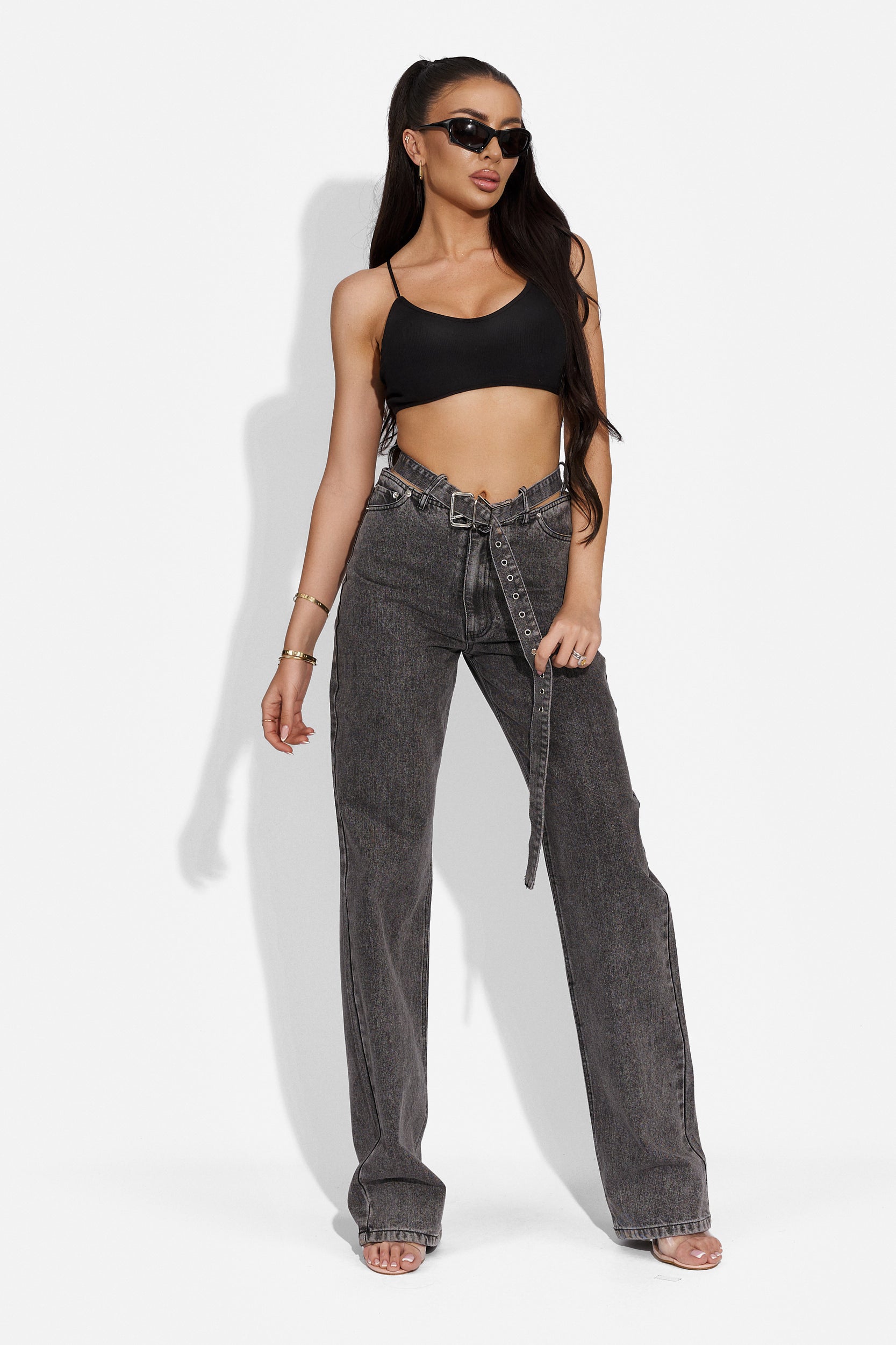 Blugi dama casual gri Getia Bogas