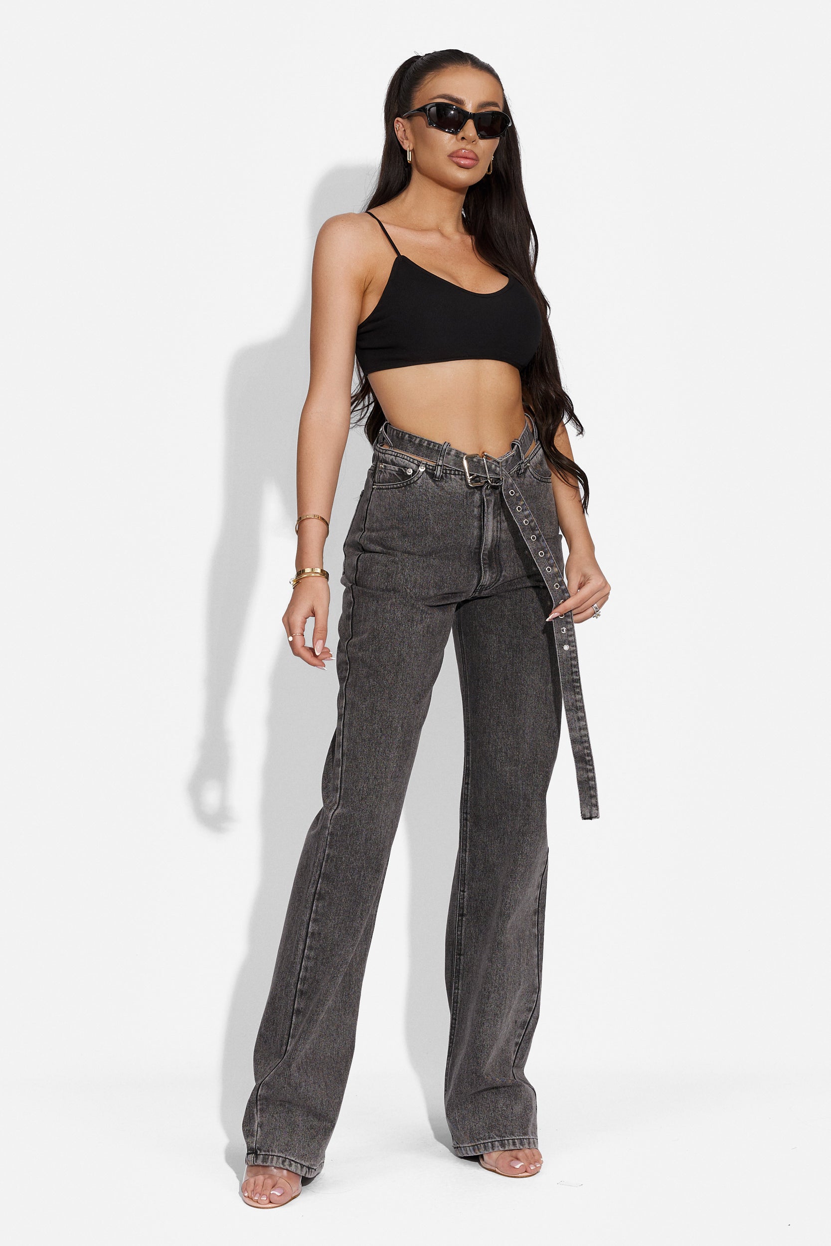 Blugi dama casual gri Getia Bogas