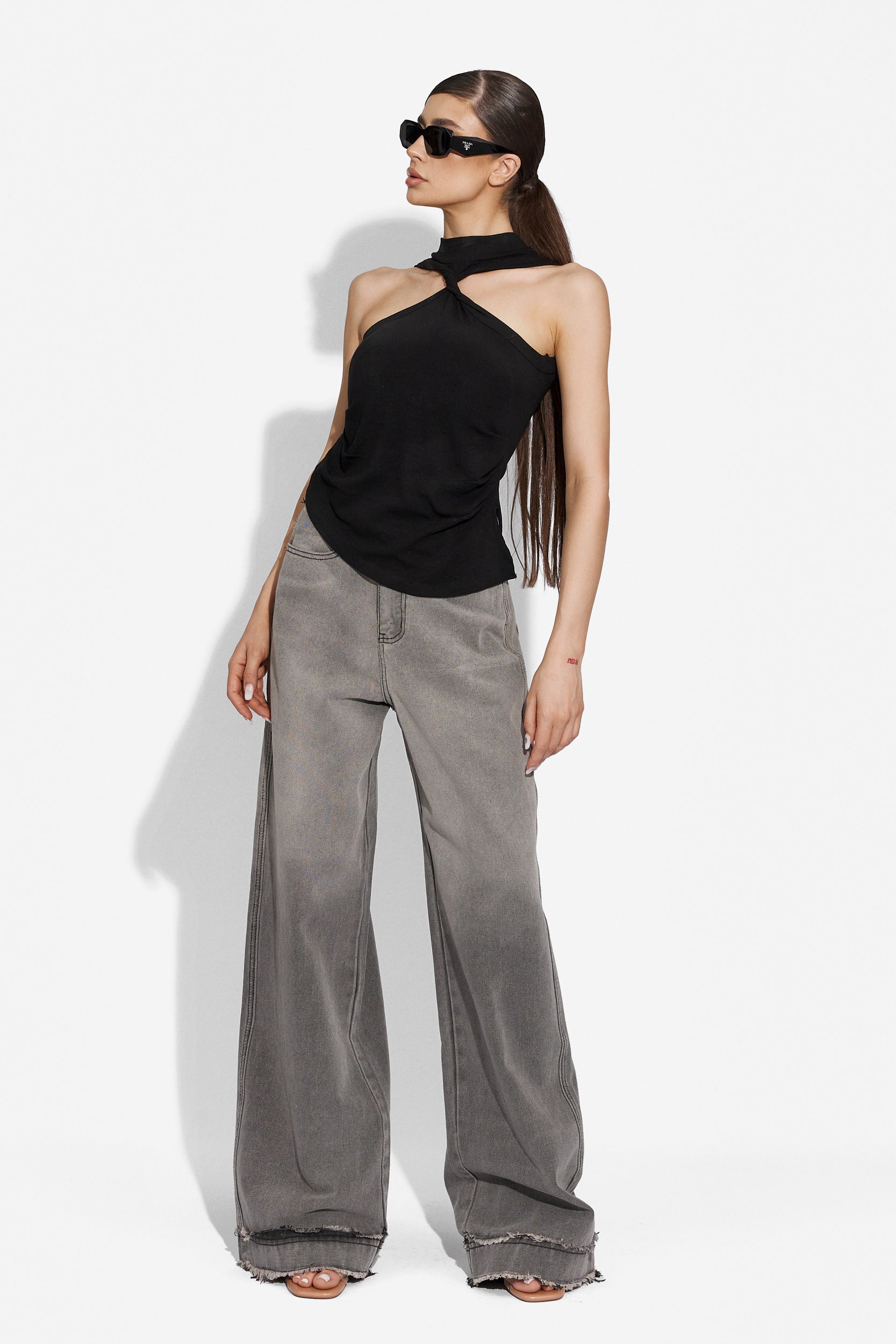 Ladies casual grey Unsamy Bogas jeans