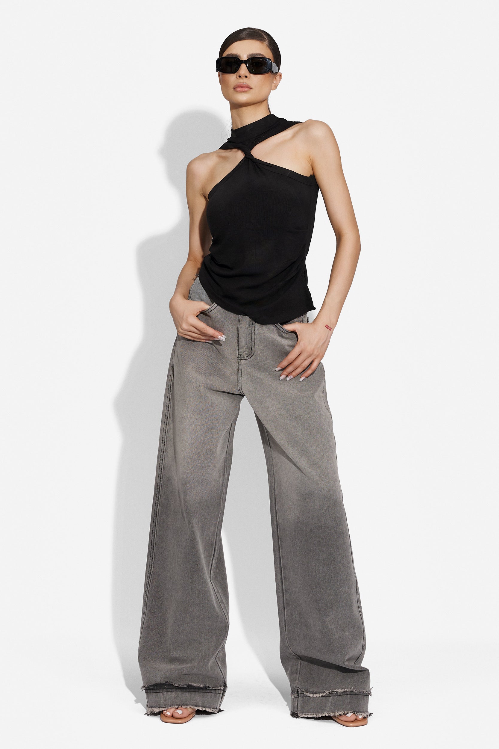Ladies casual grey Unsamy Bogas jeans