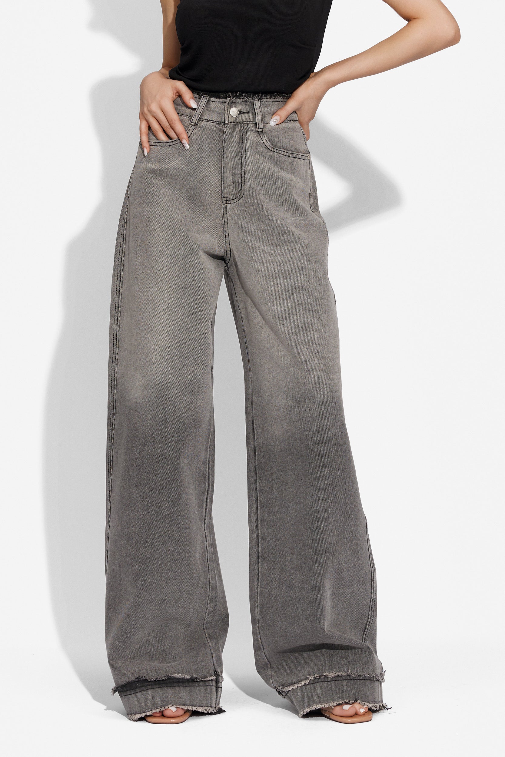 Ladies casual grey Unsamy Bogas jeans