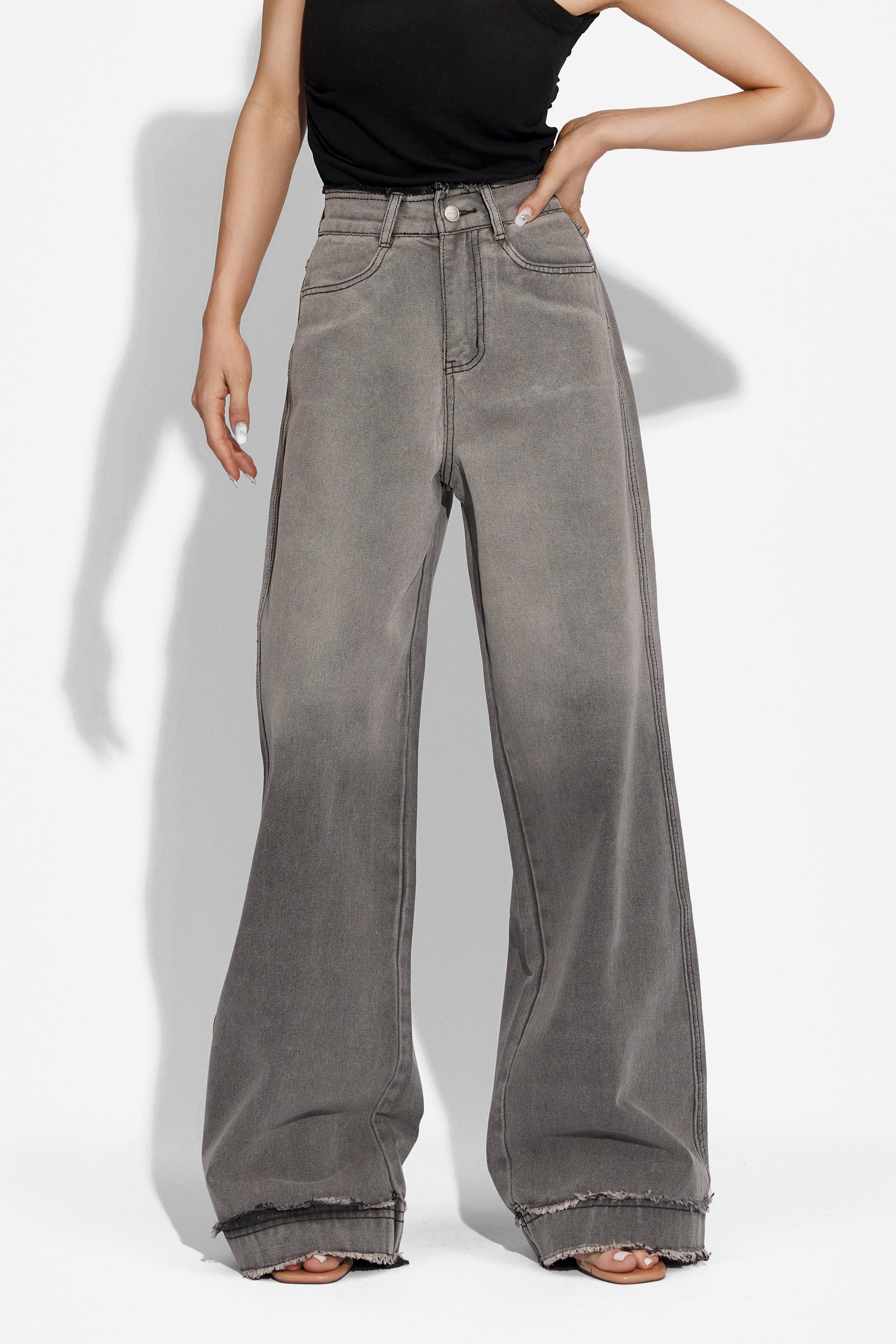 Ladies casual grey Unsamy Bogas jeans