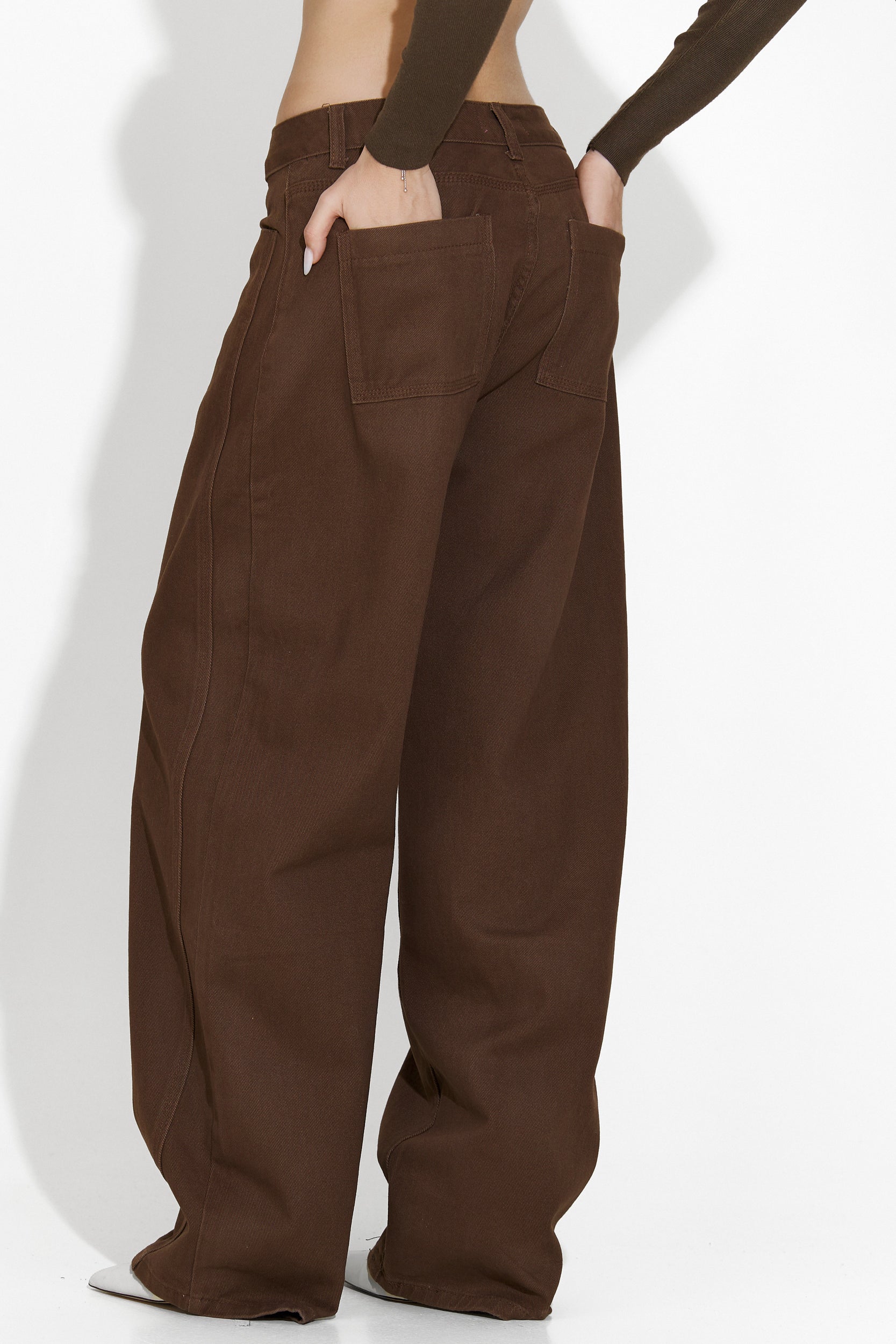 Jacklyn Bogas women's casual brown jeans