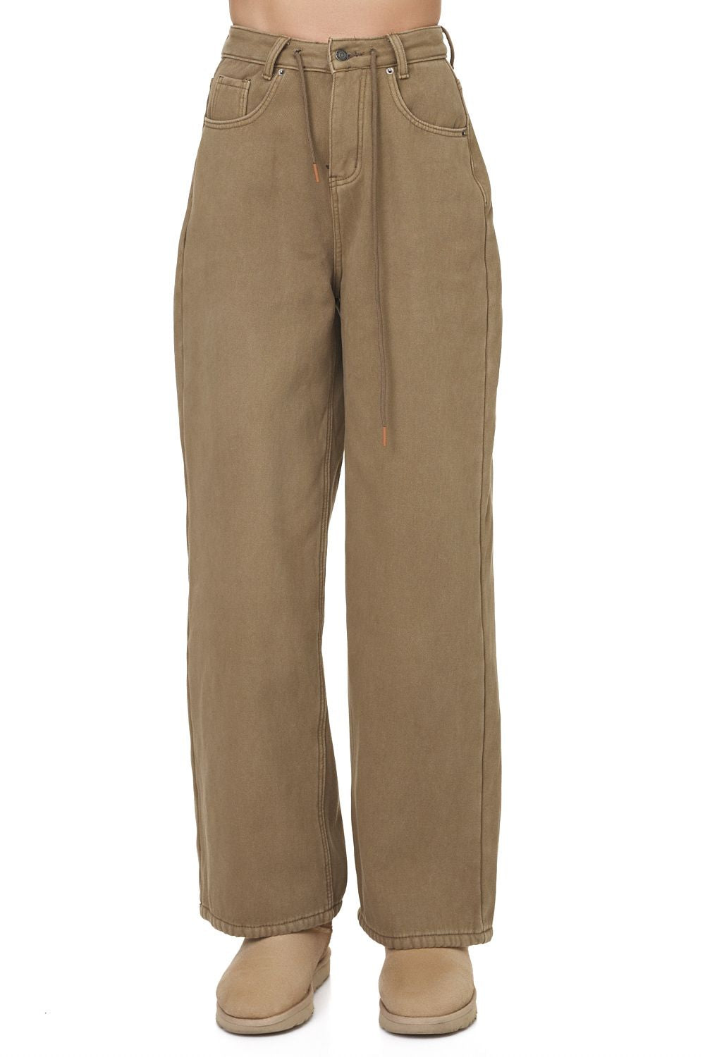 Ladies' casual brown jeans Ralukia Bogas