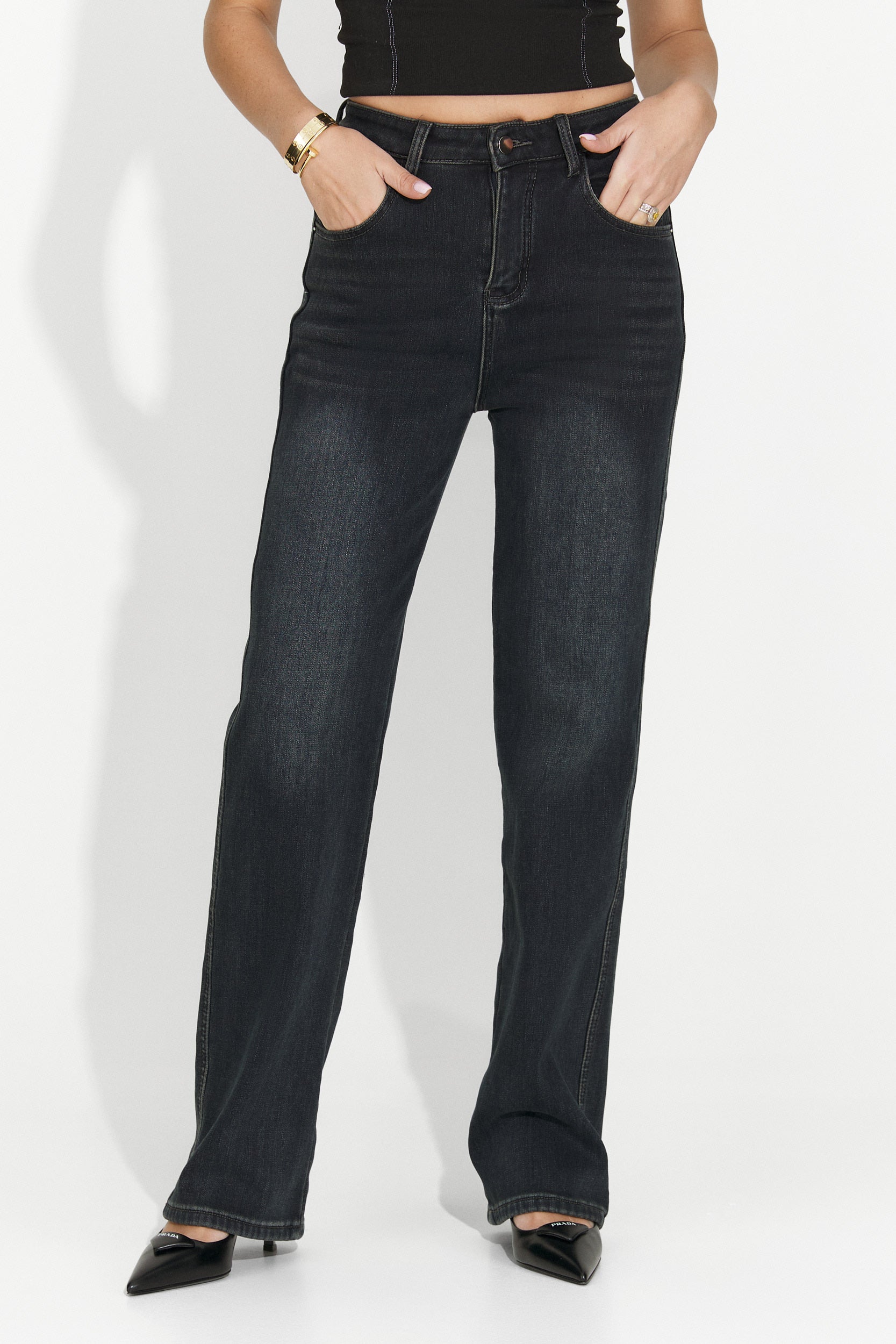 Women's casual black jeans Brisia Bogas