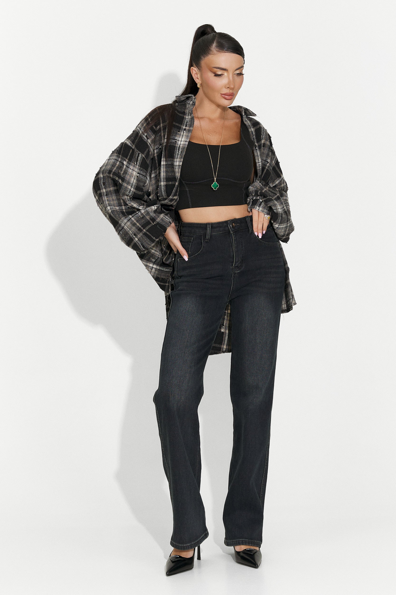 Women's casual black jeans Brisia Bogas