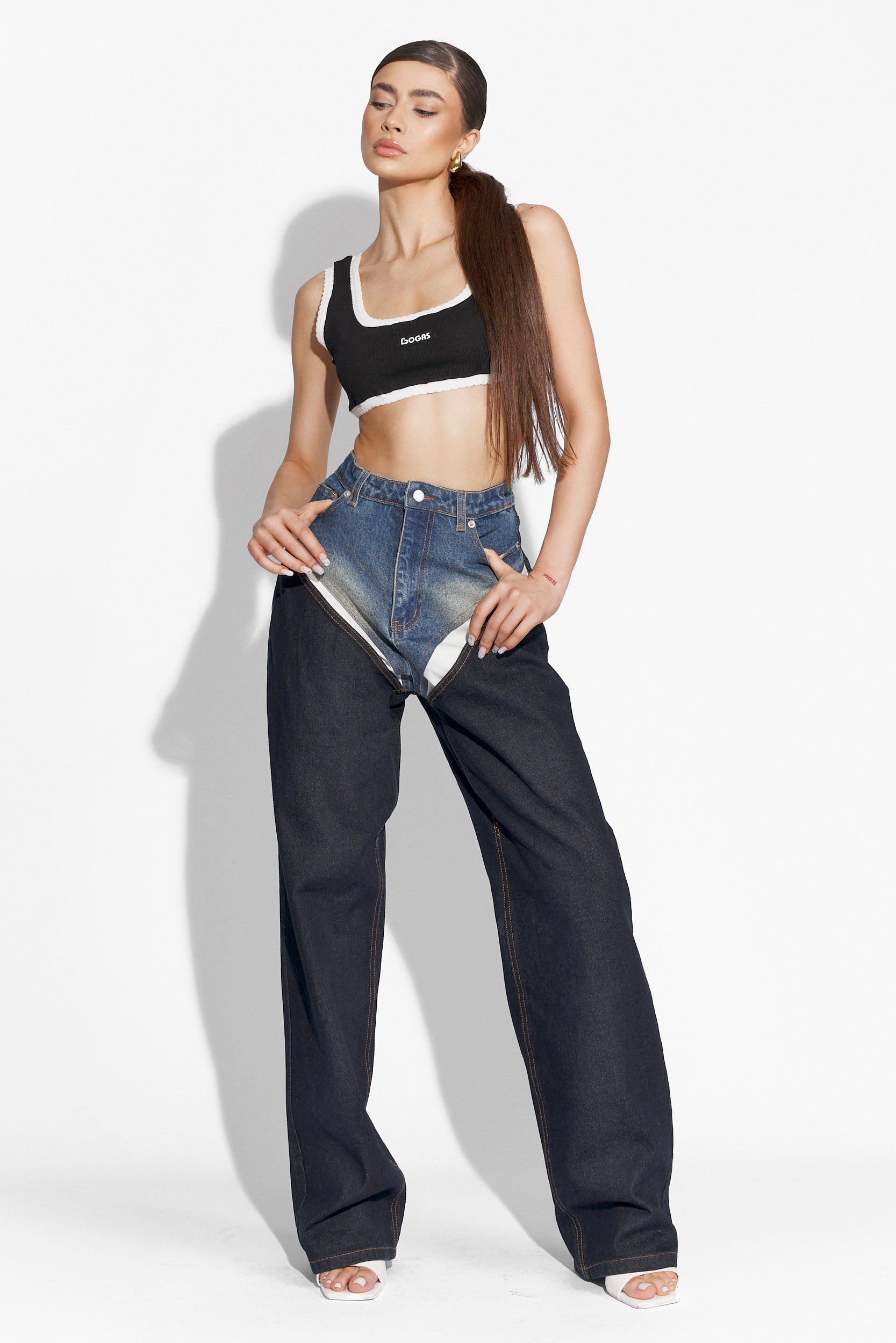 Cornely Bogas casual black ladies jeans