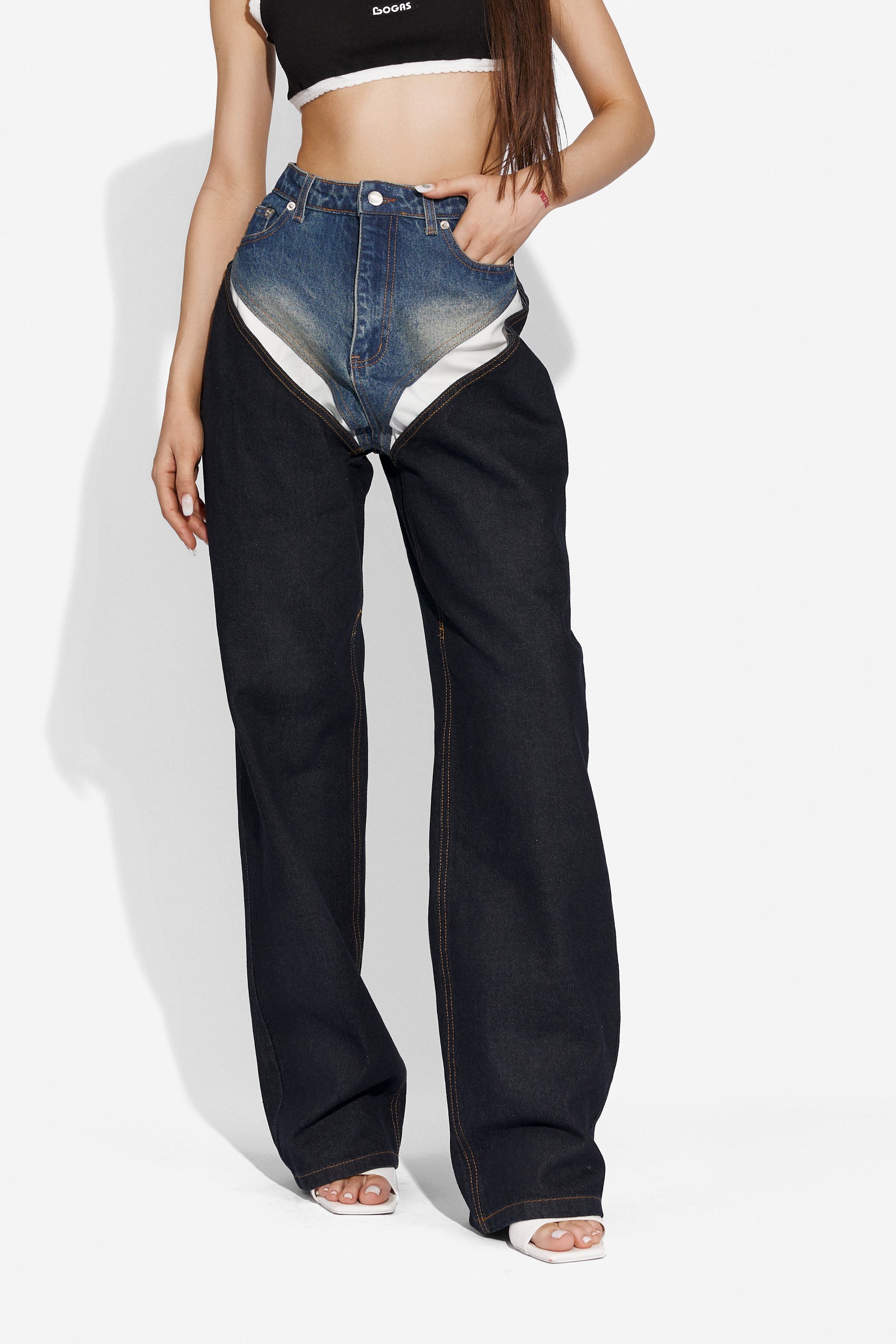 Cornely Bogas casual black ladies jeans