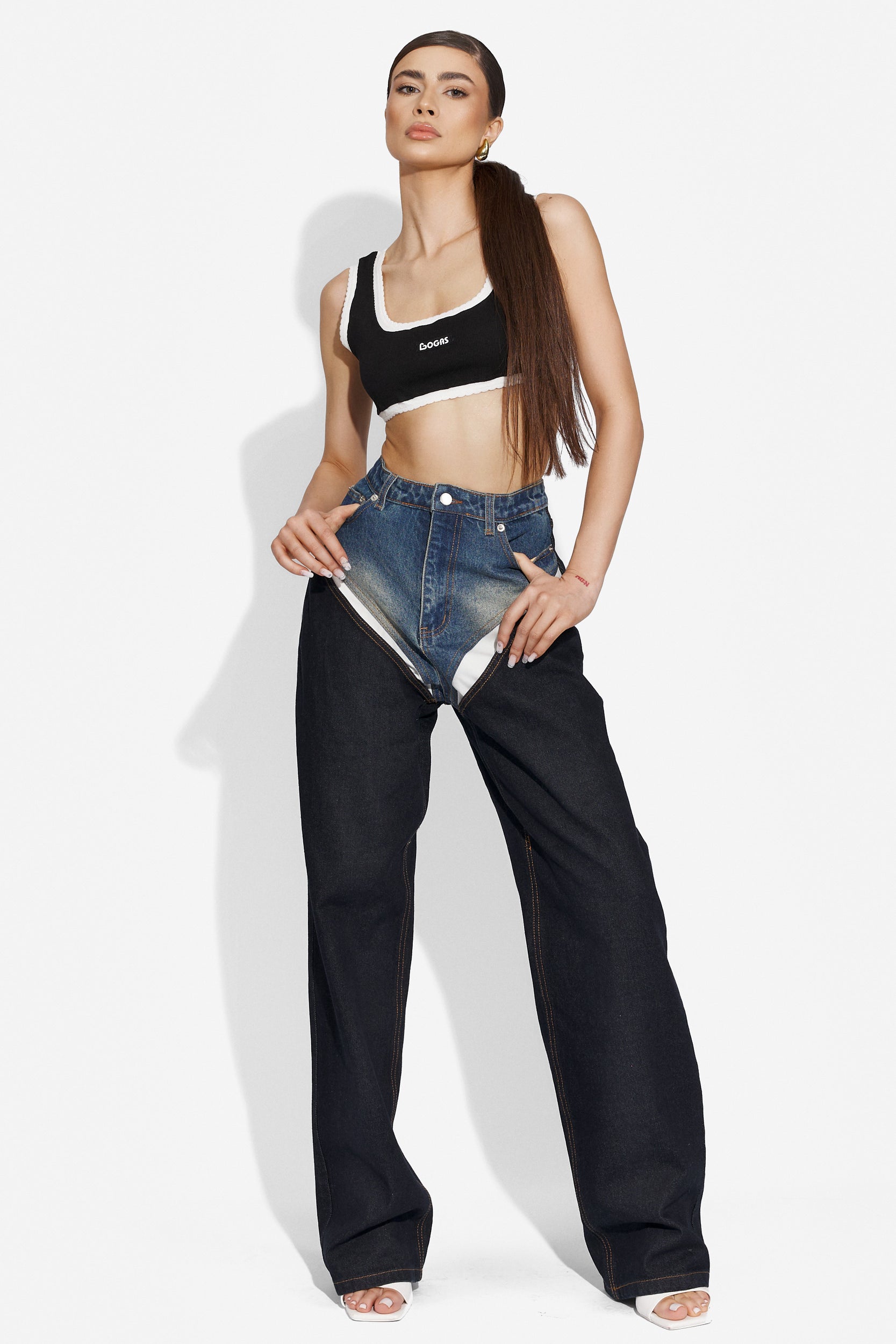 Cornely Bogas casual black ladies jeans