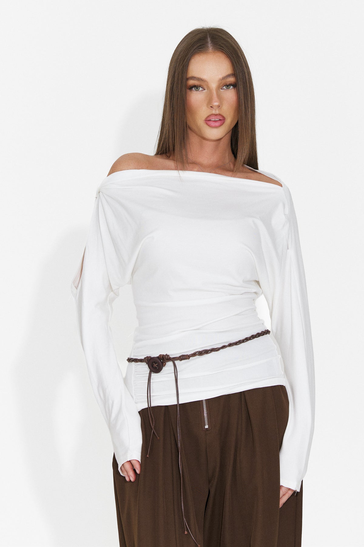 Bluza casual alba Niluova Bogas