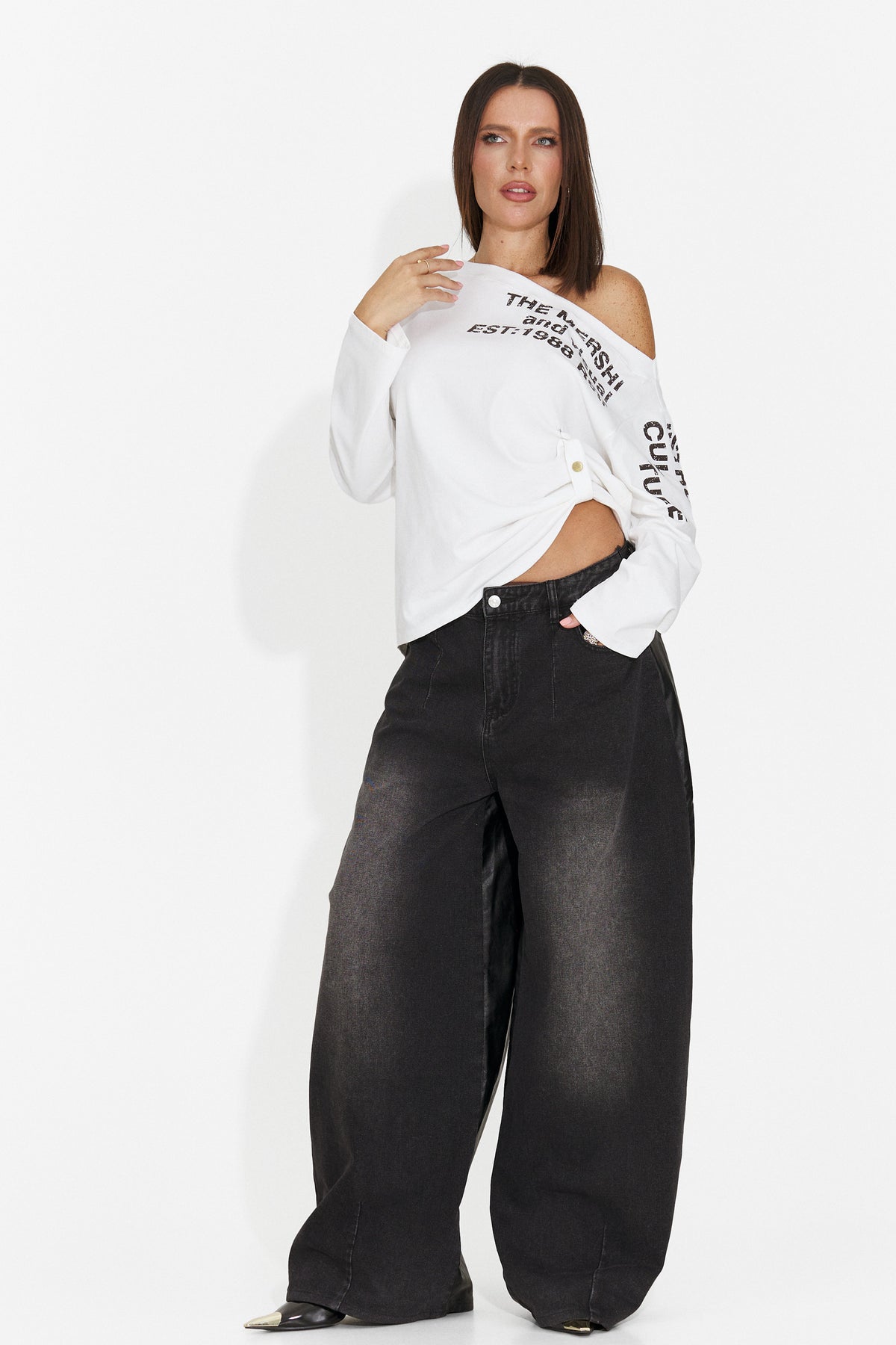 Bluza casual alba Scasivoalia Bogas
