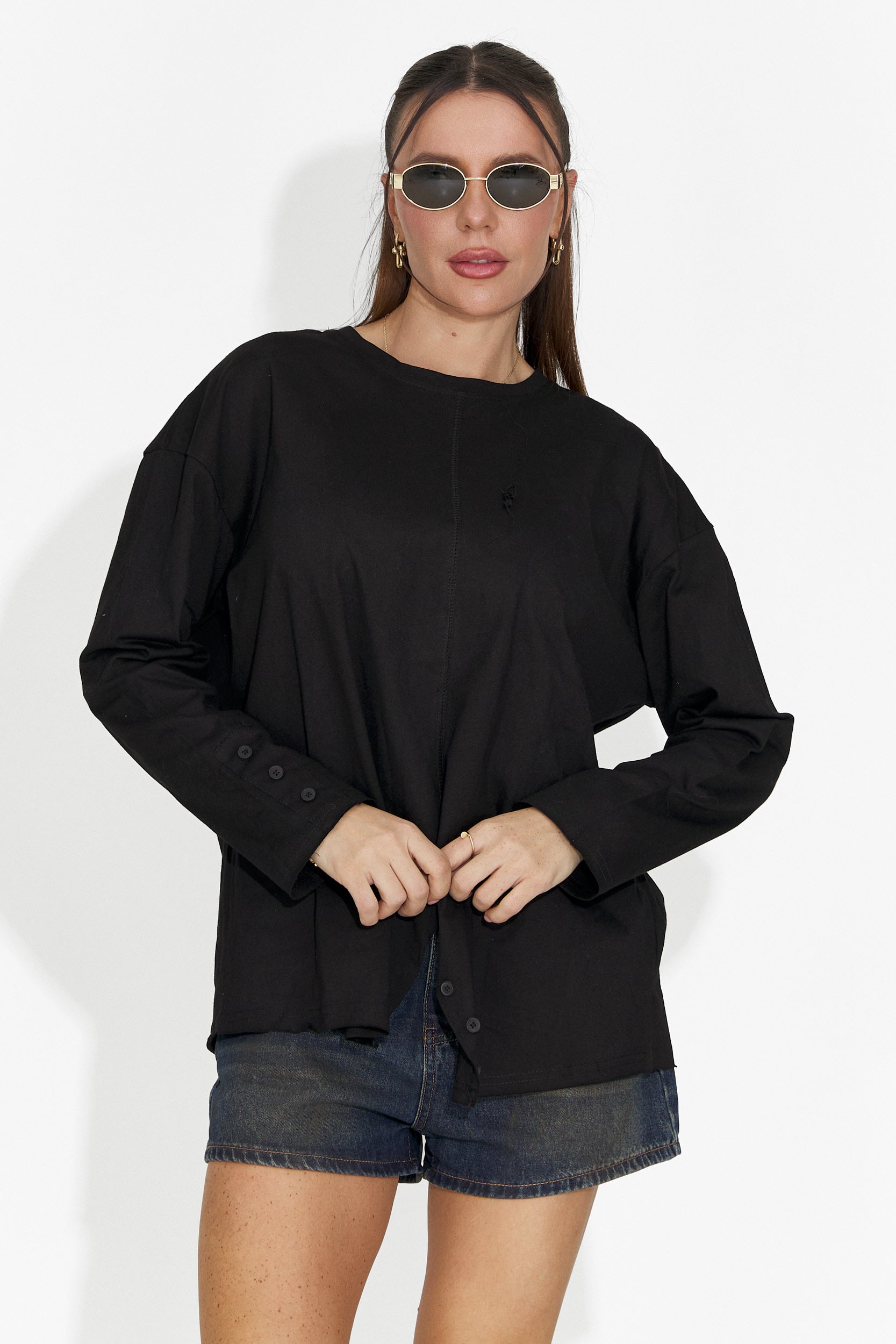 Bluza dama casual neagra Chandana Bogas
