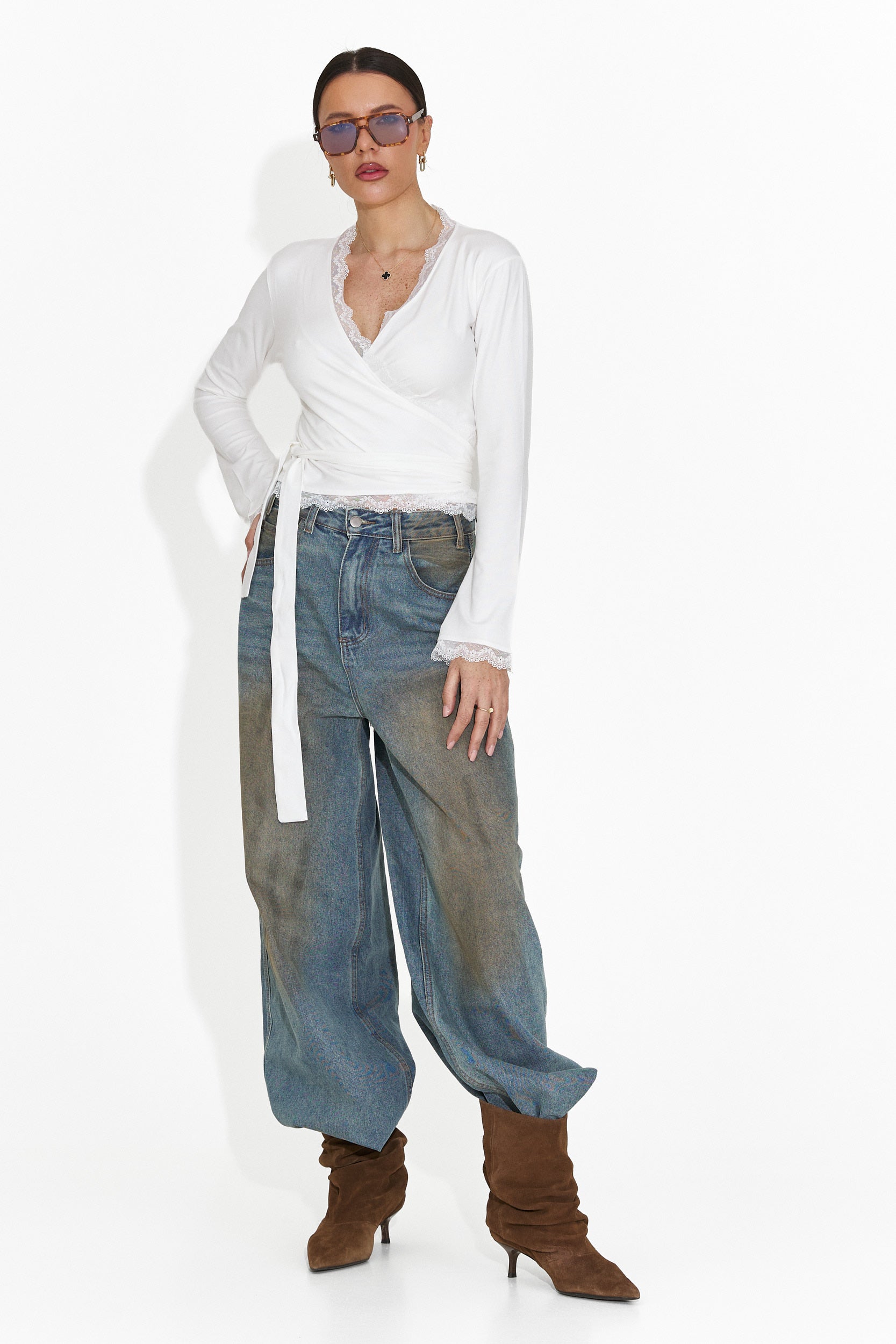 Bluza dama casual alba Zaneta Bogas