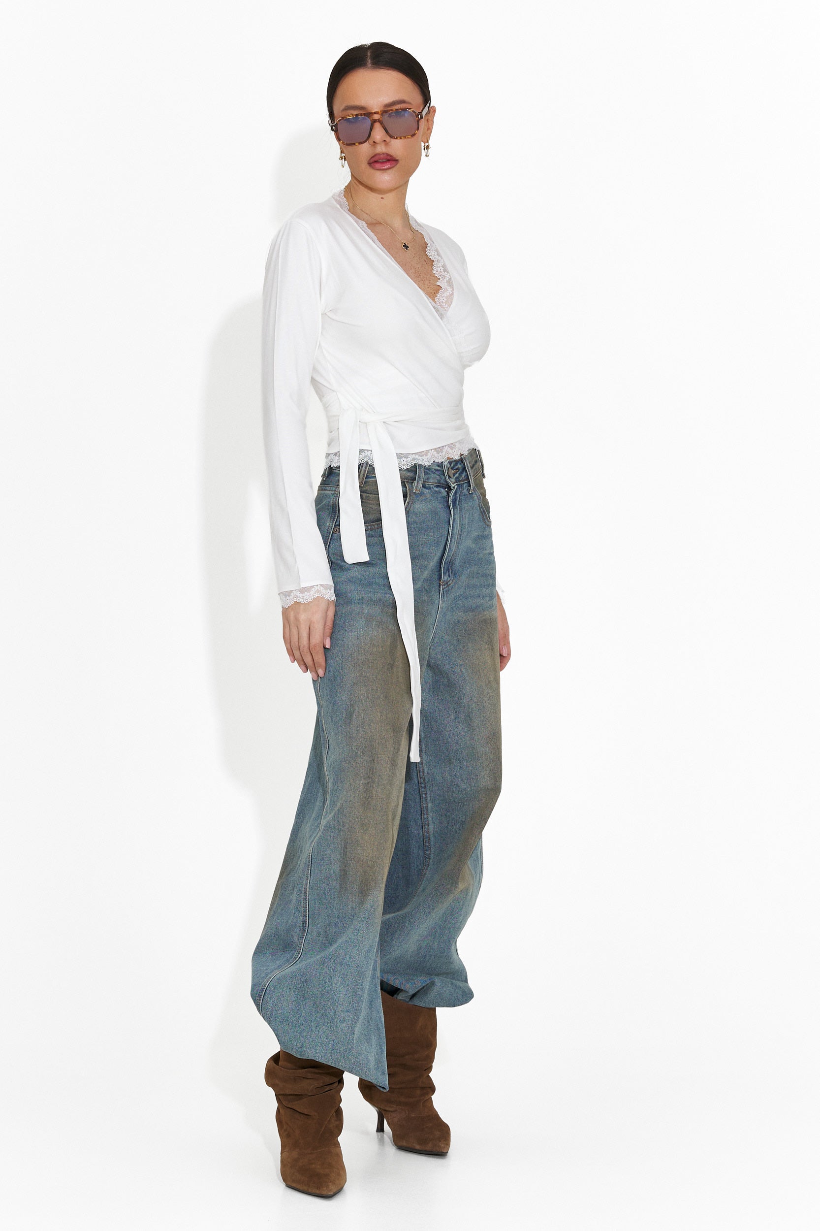 Bluza dama casual alba Zaneta Bogas