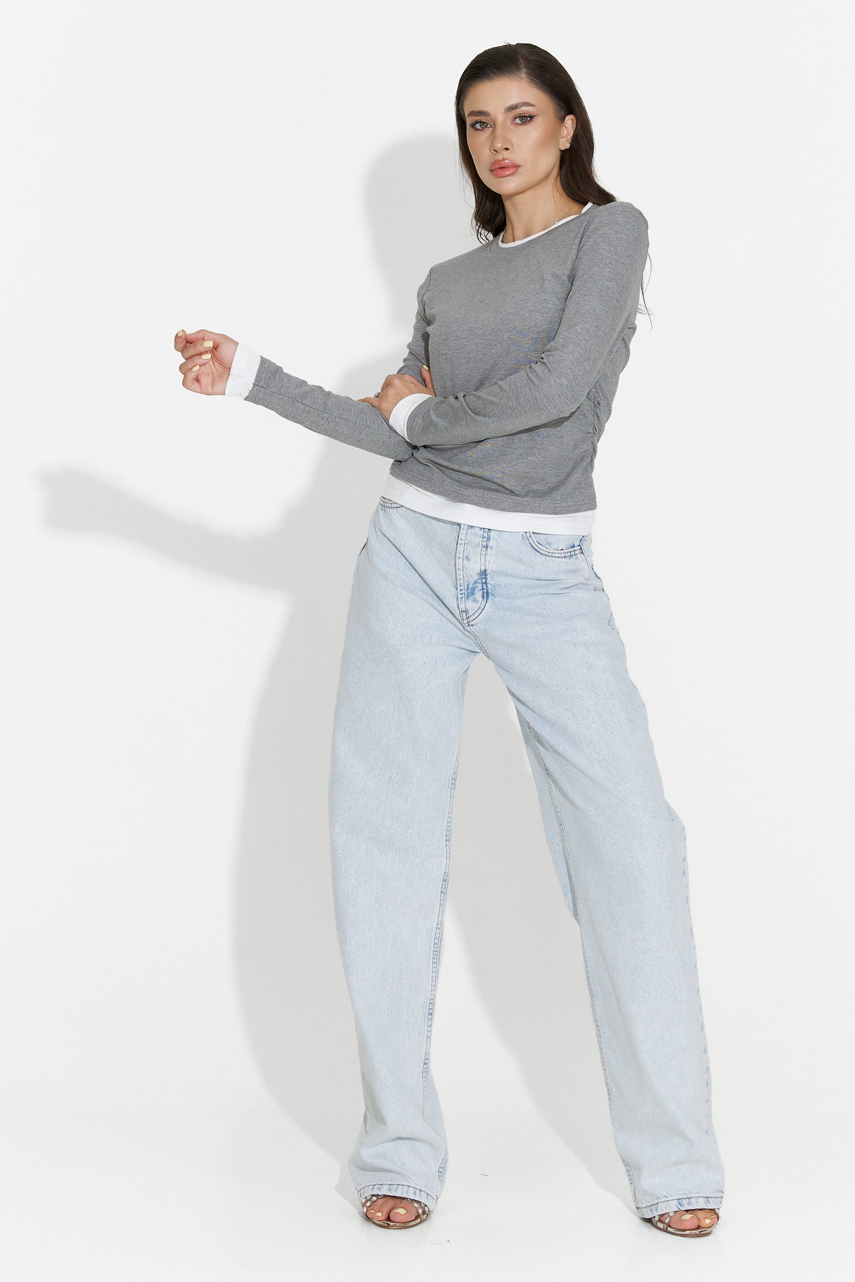 Women's casual gray blouse Kayas Bogas