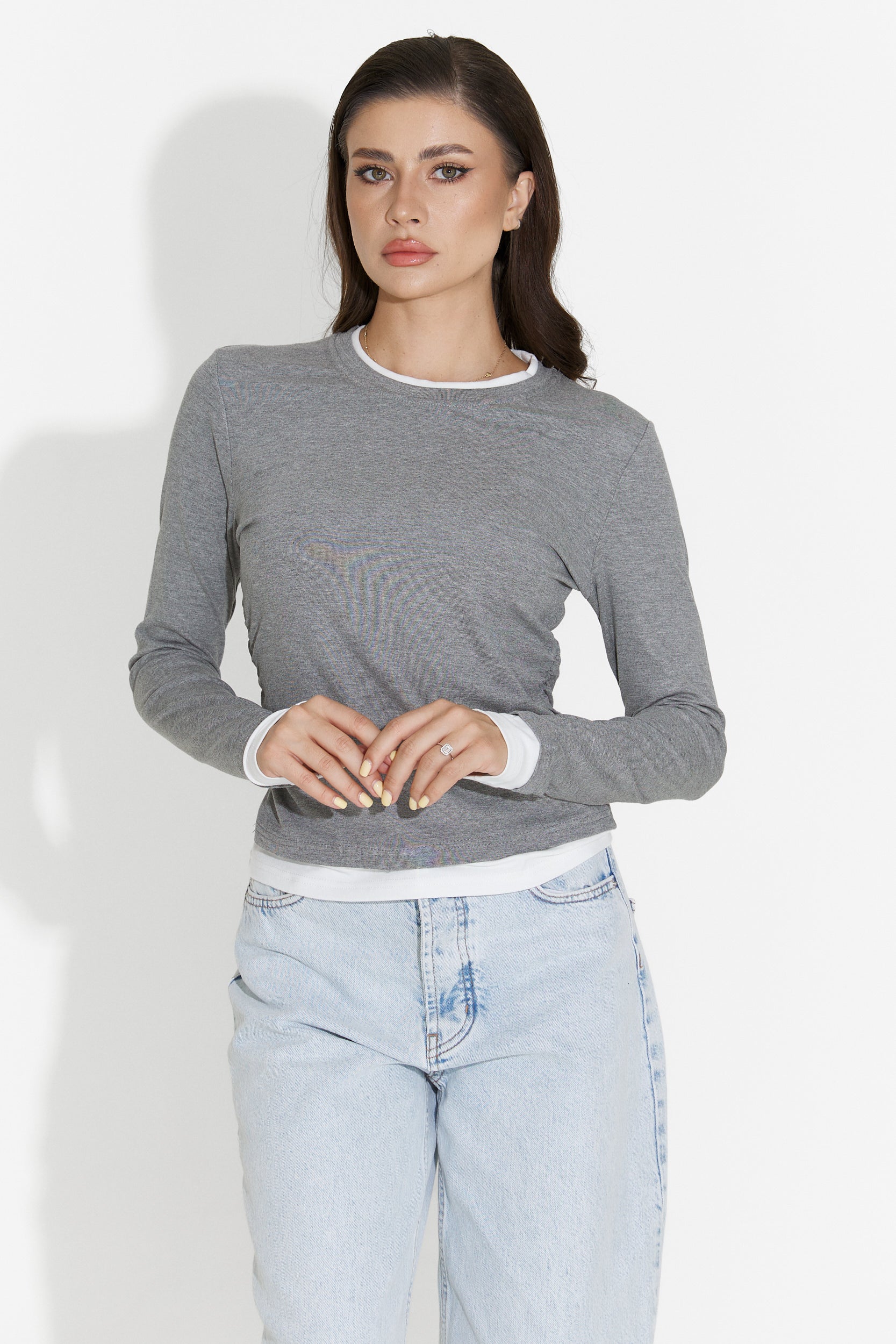 Women's casual gray blouse Kayas Bogas