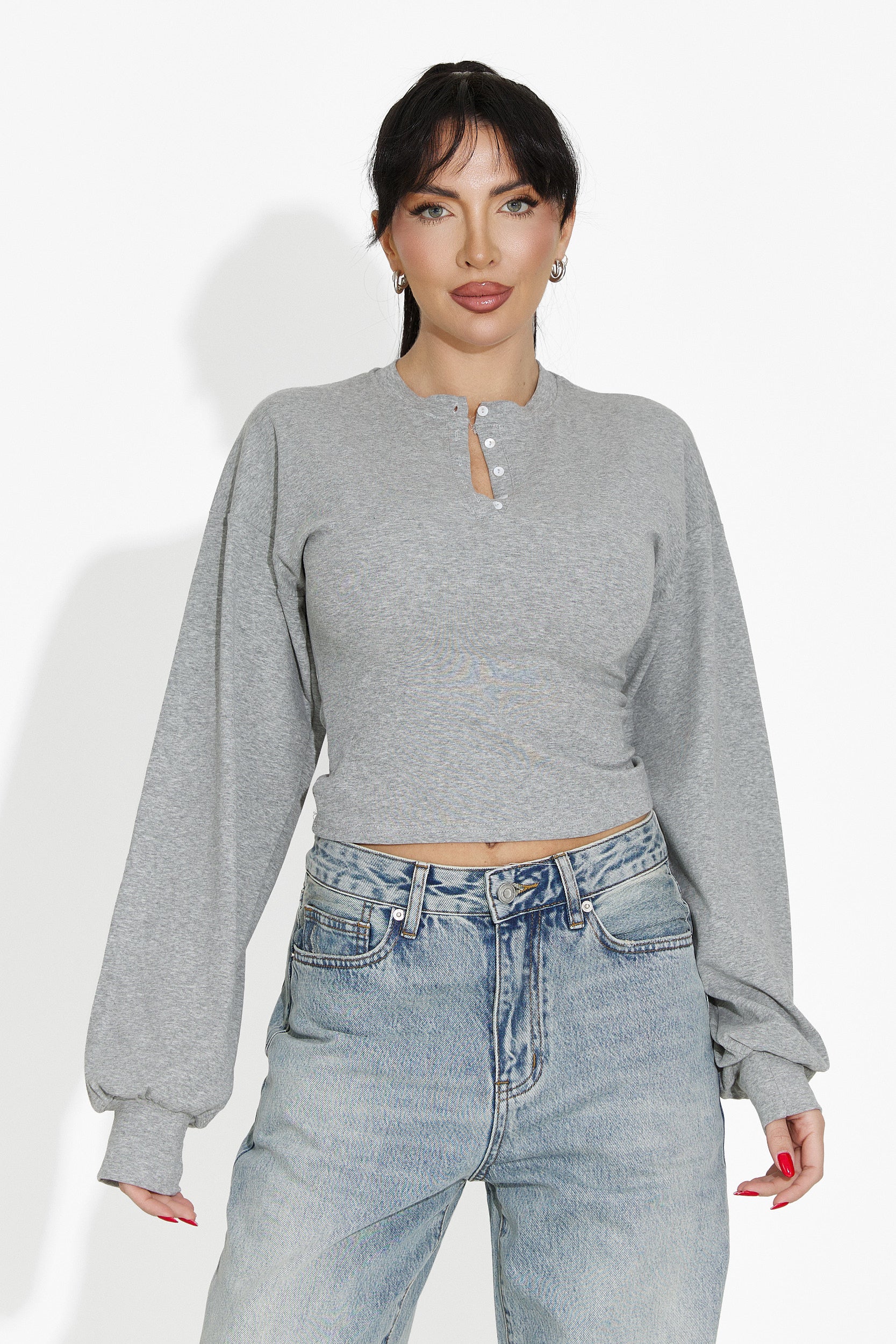 Women's casual gray blouse Tivora Bogas