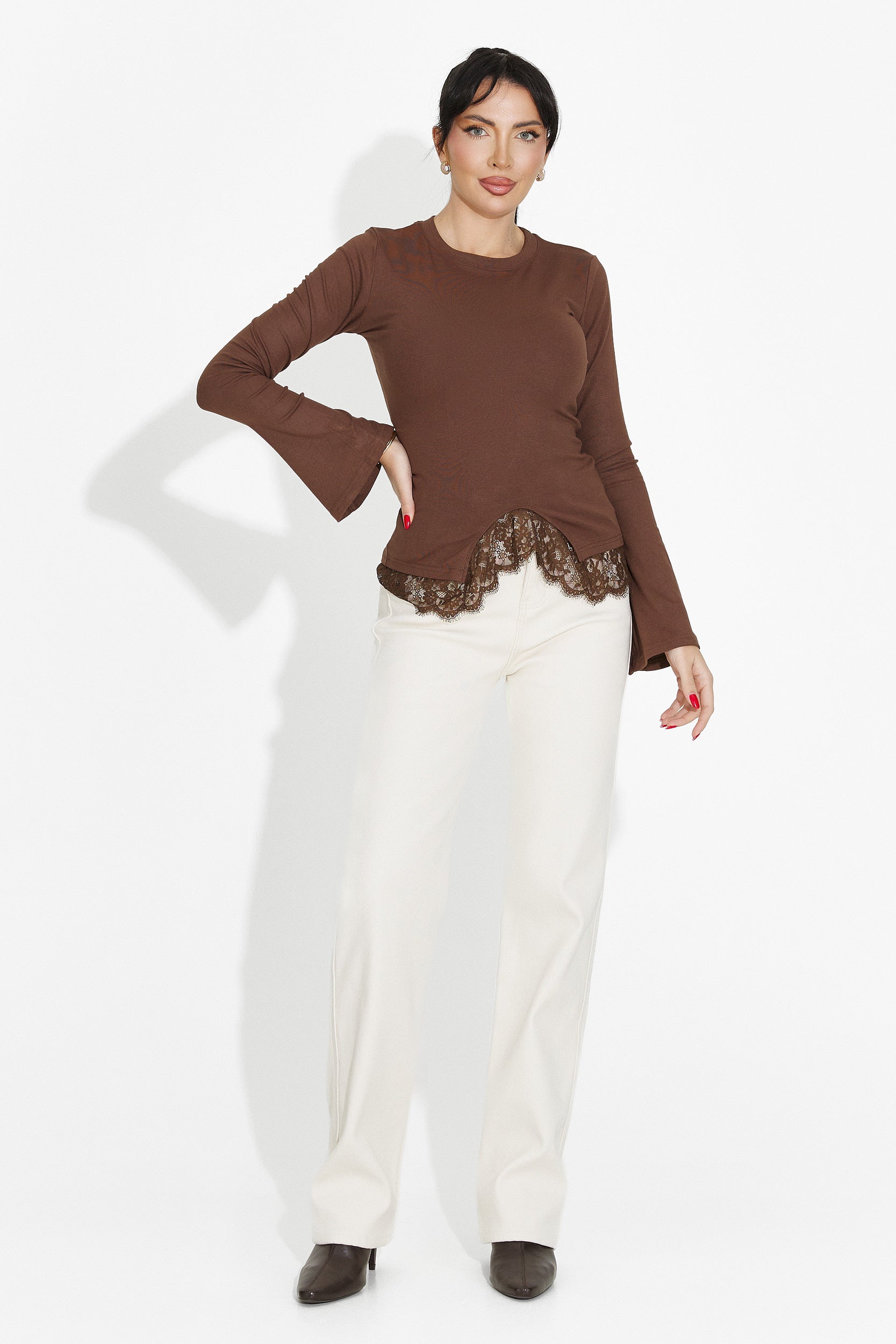 Women's casual brown blouse Daiela Bogas