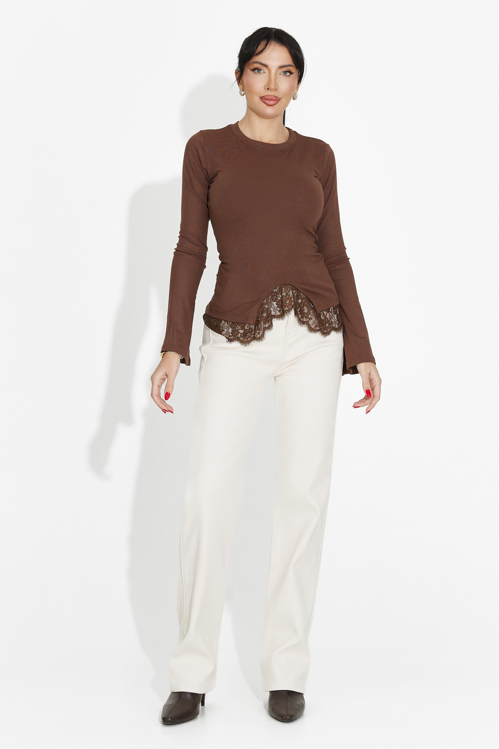 Women's casual brown blouse Daiela Bogas