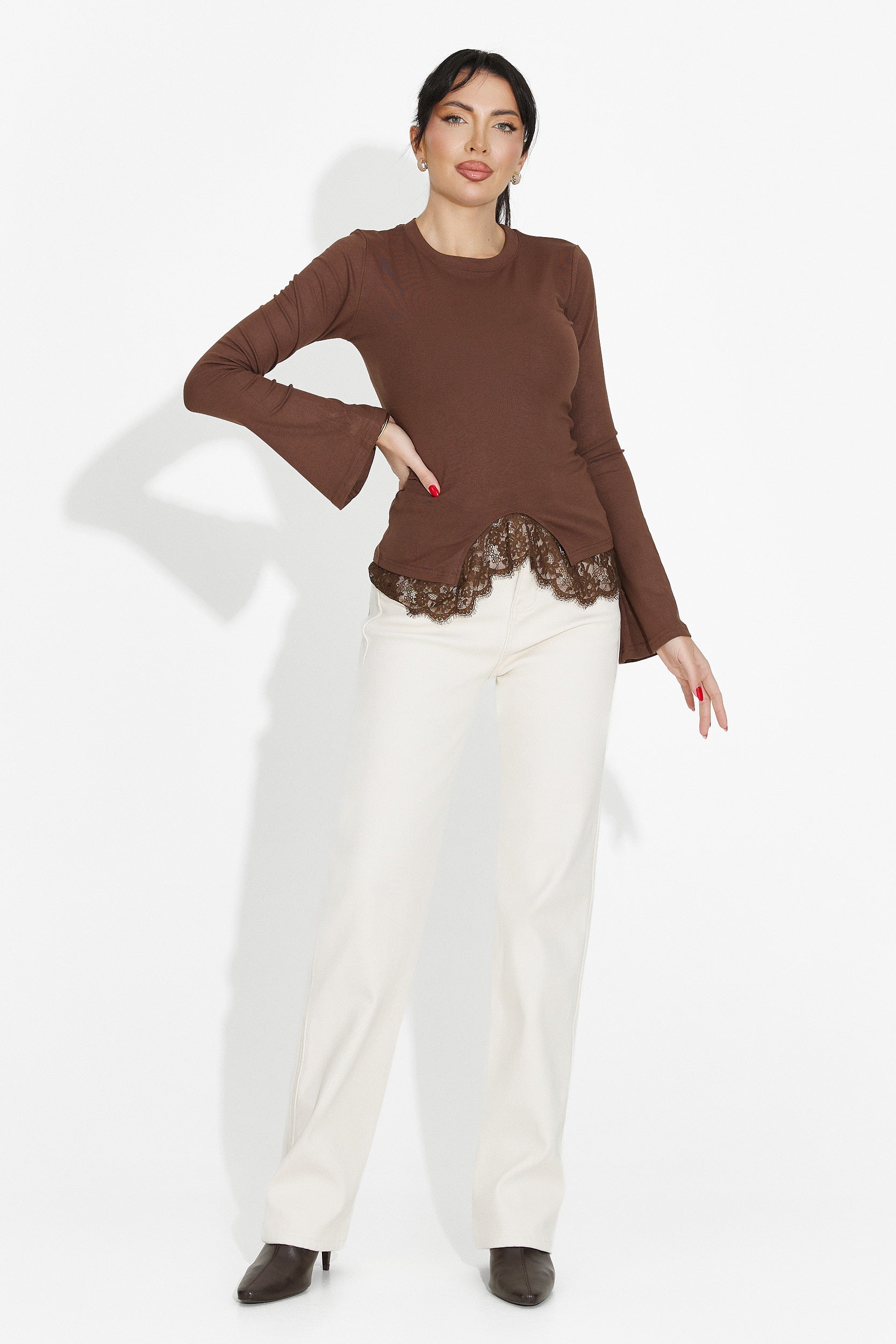 Women's casual brown blouse Daiela Bogas
