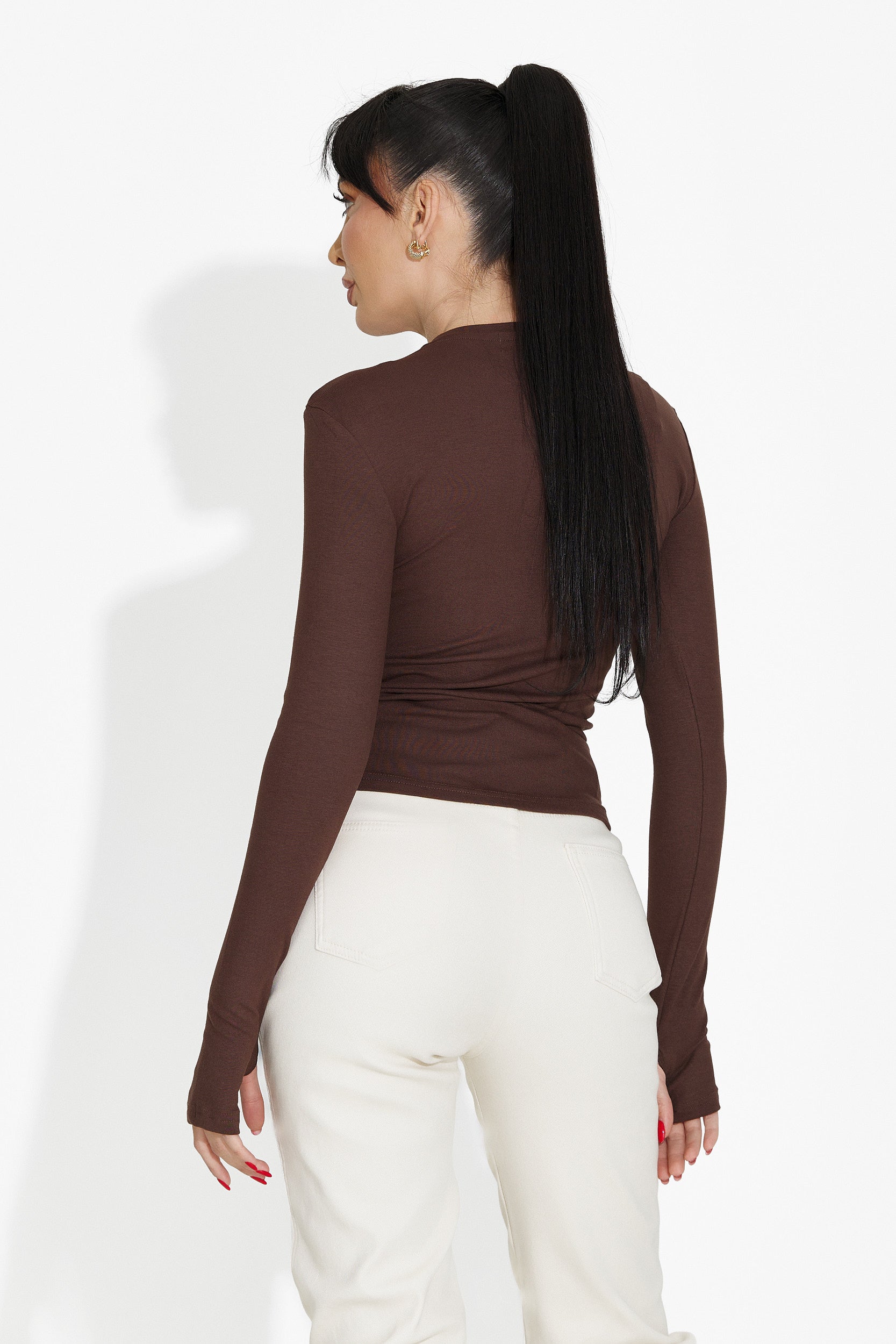 Women's casual brown blouse Kisena bogas