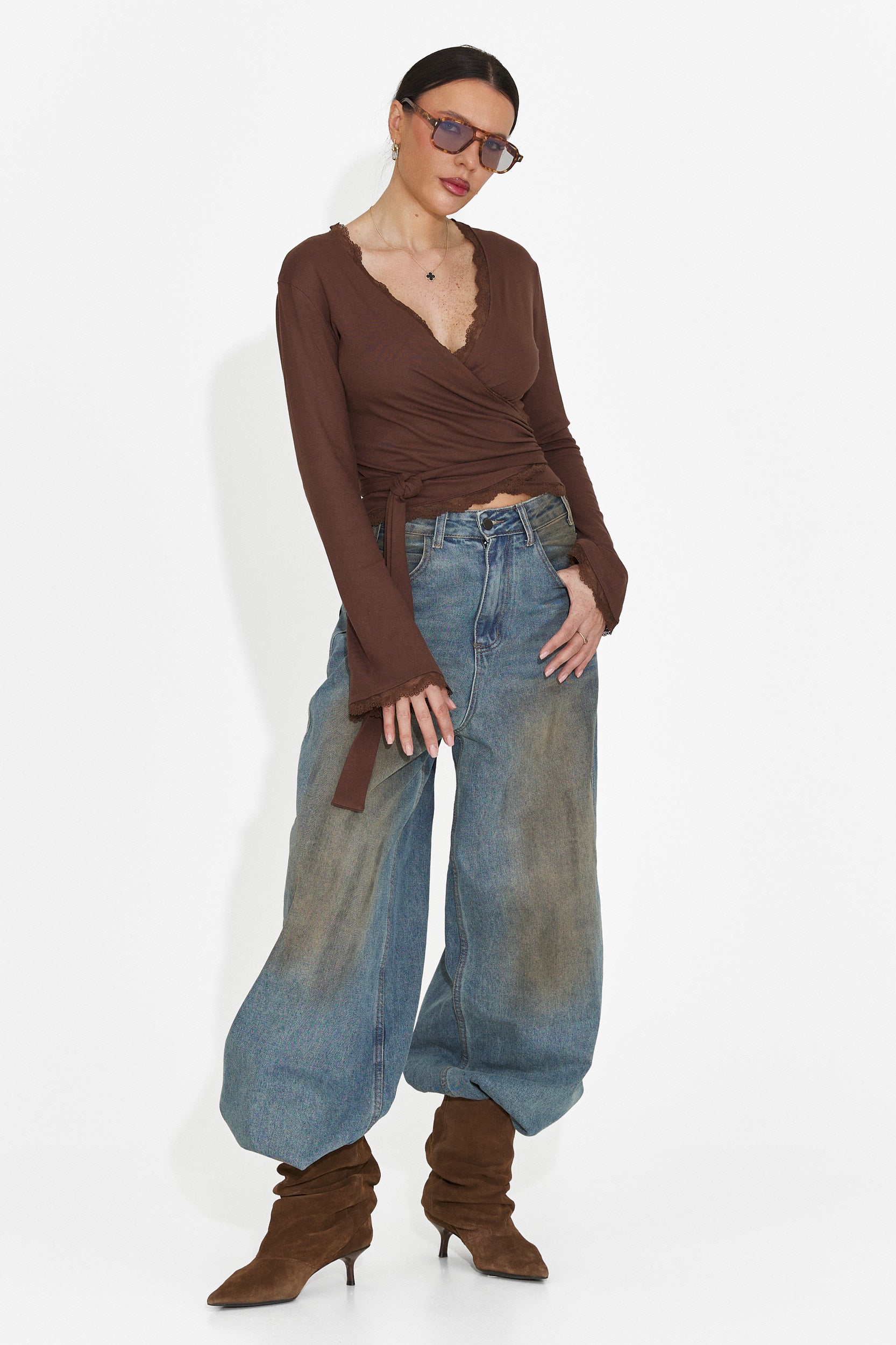 Bluza dama casual maro Zaneta Bogas