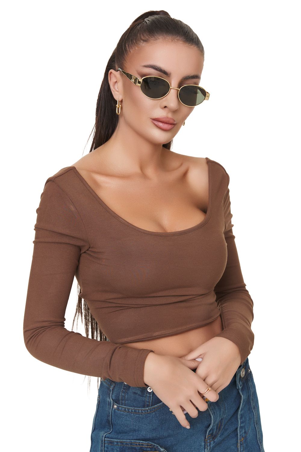 Bluza dama casual maro Zasvisa Bogas