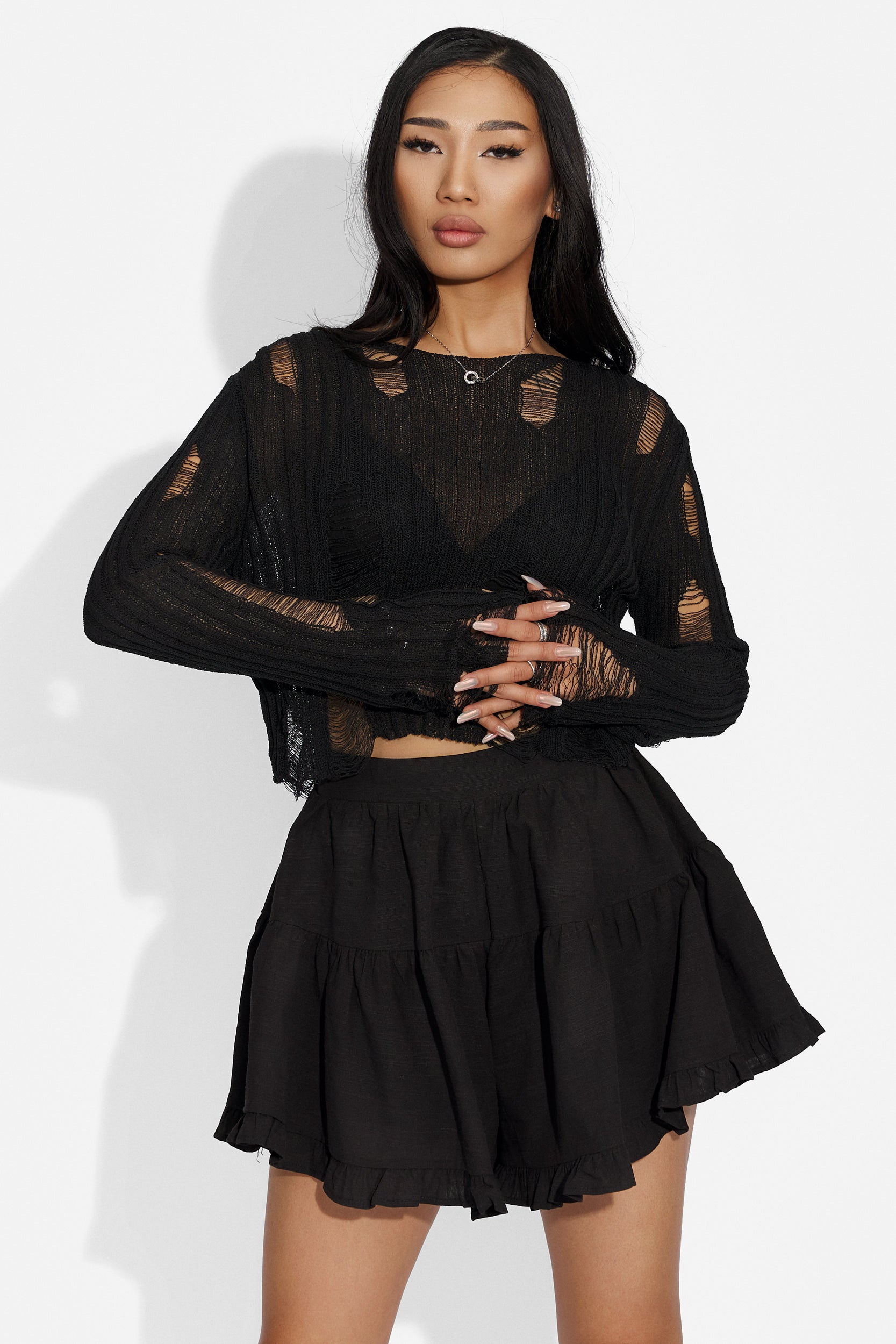 Clymati Bogas black casual women's blouse