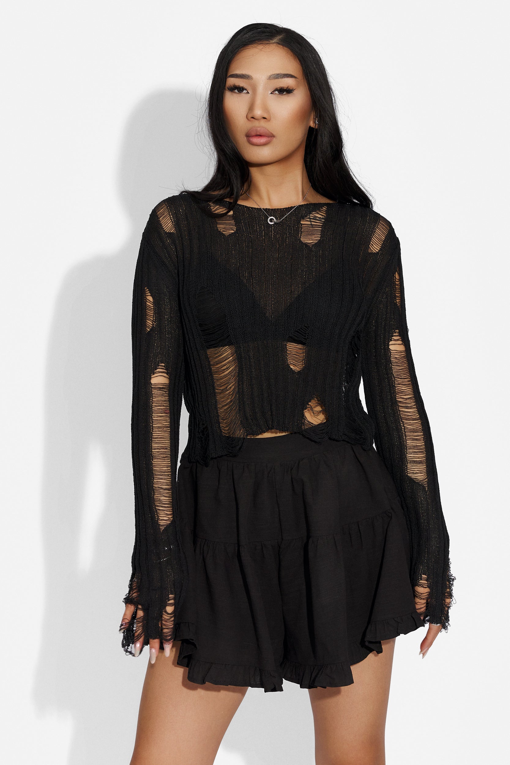 Clymati Bogas black casual women's blouse