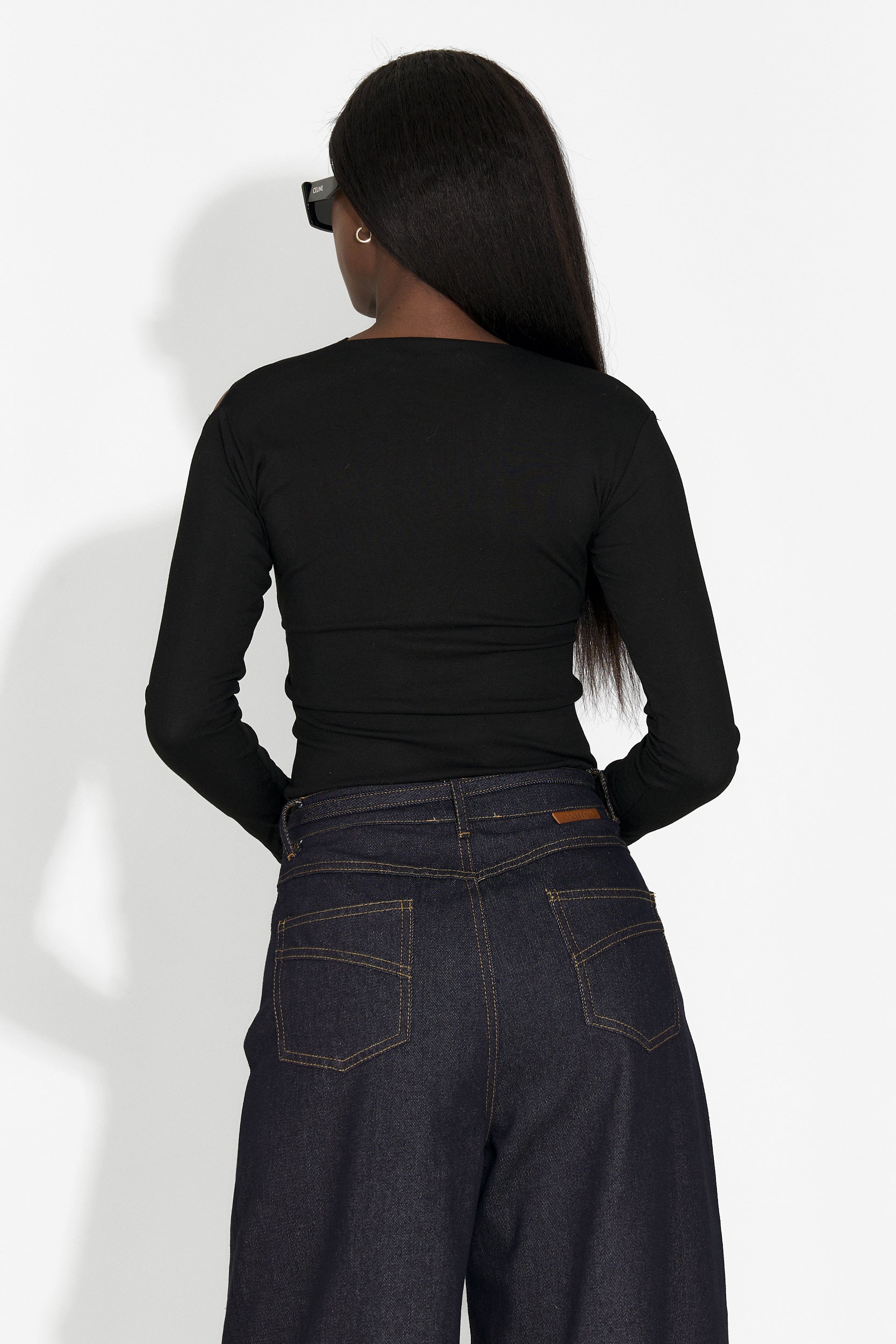 Bluza dama casual neagra Favira Bogas