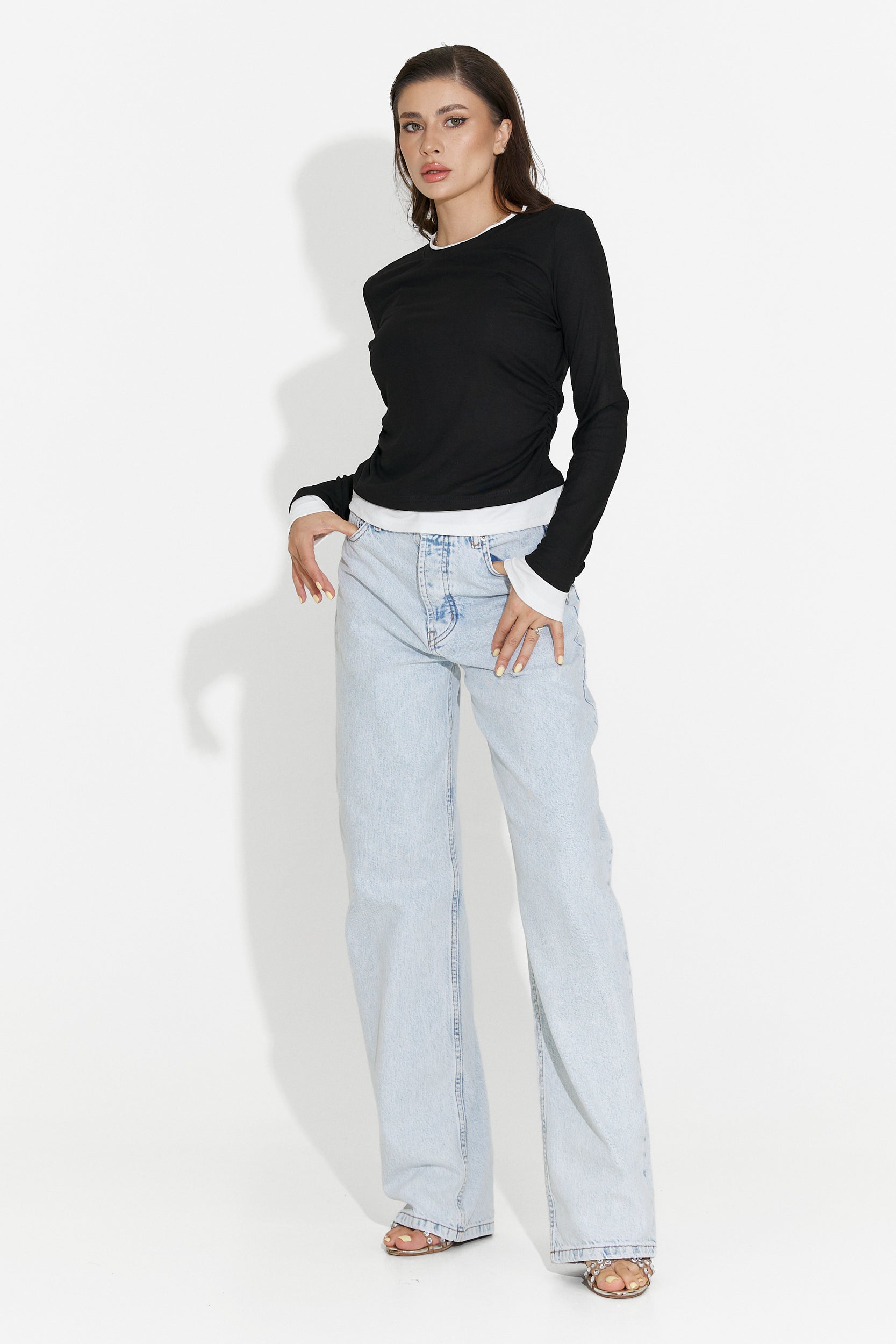 Women's casual black blouse Kayas Bogas