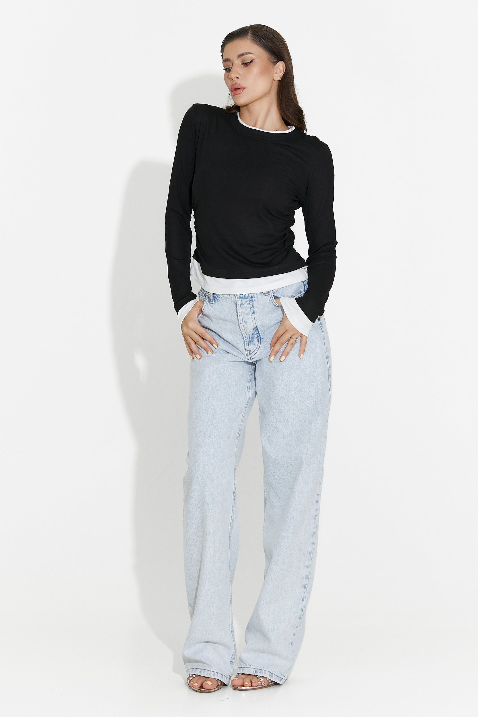 Women's casual black blouse Kayas Bogas