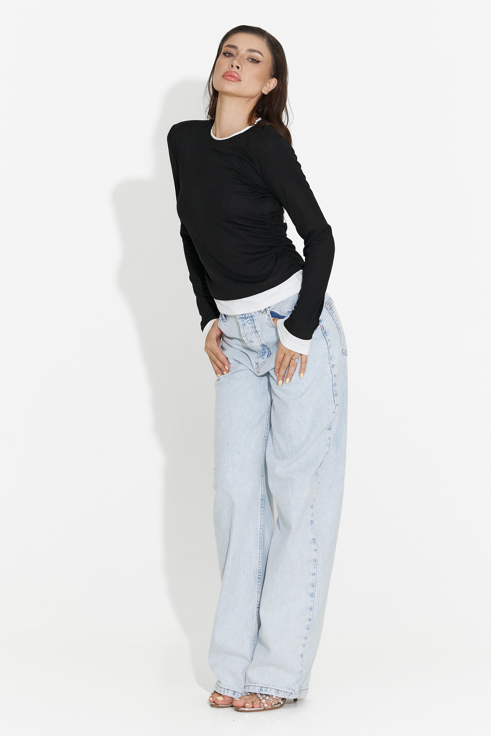 Women's casual black blouse Kayas Bogas