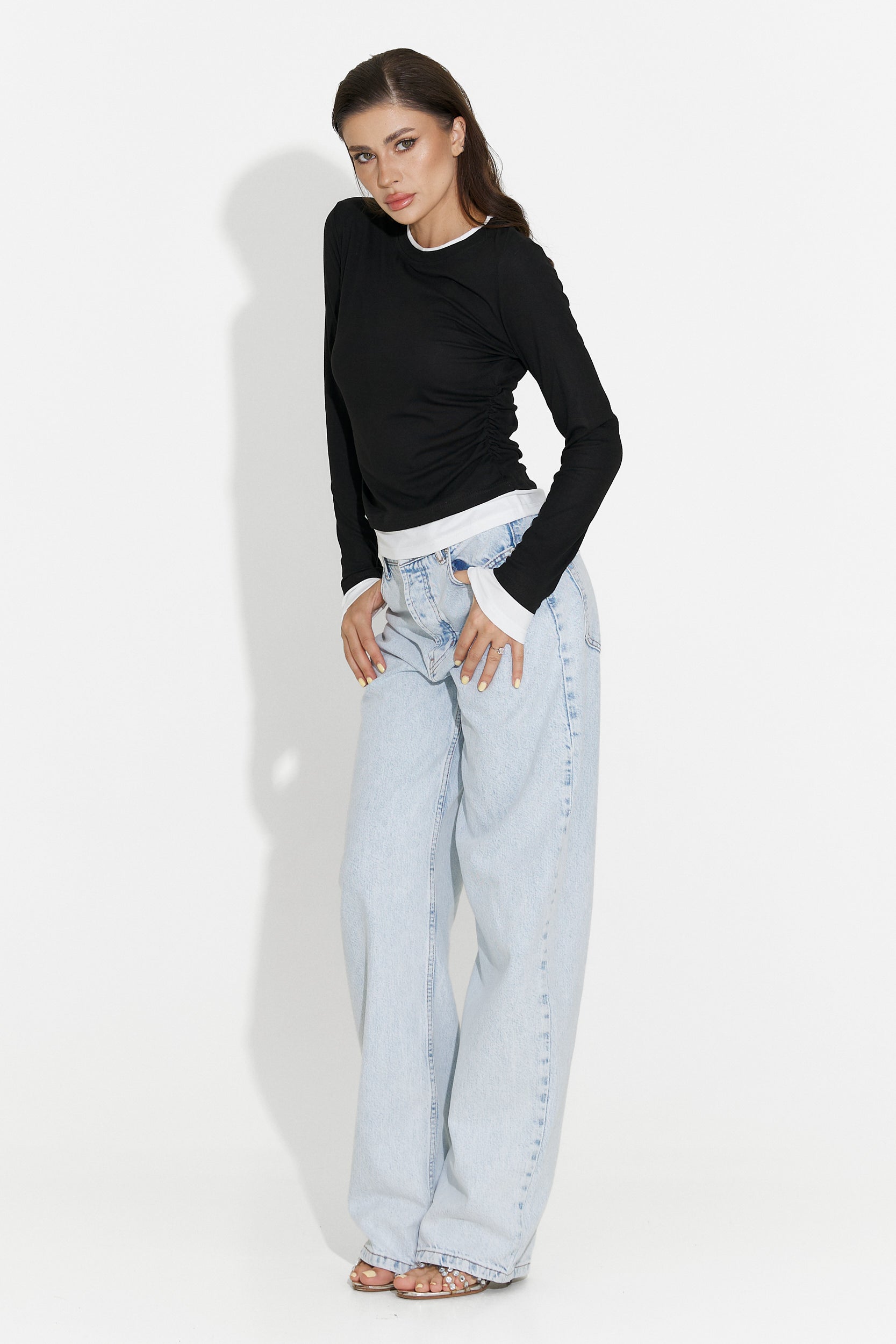Women's casual black blouse Kayas Bogas