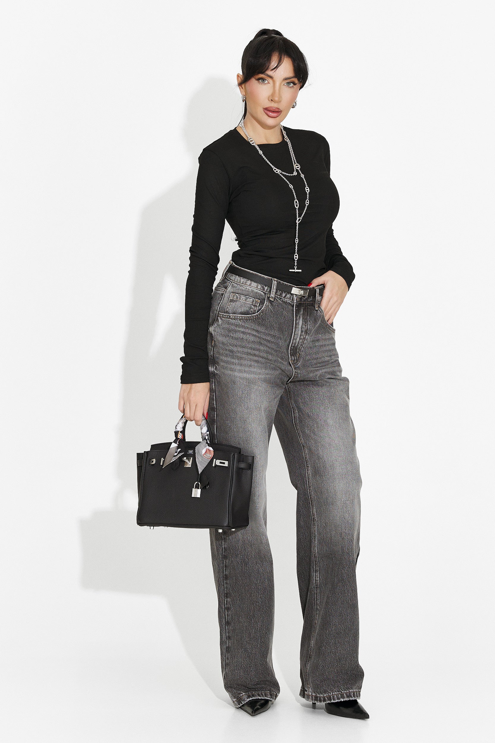 Women's casual black blouse Kisena bogas