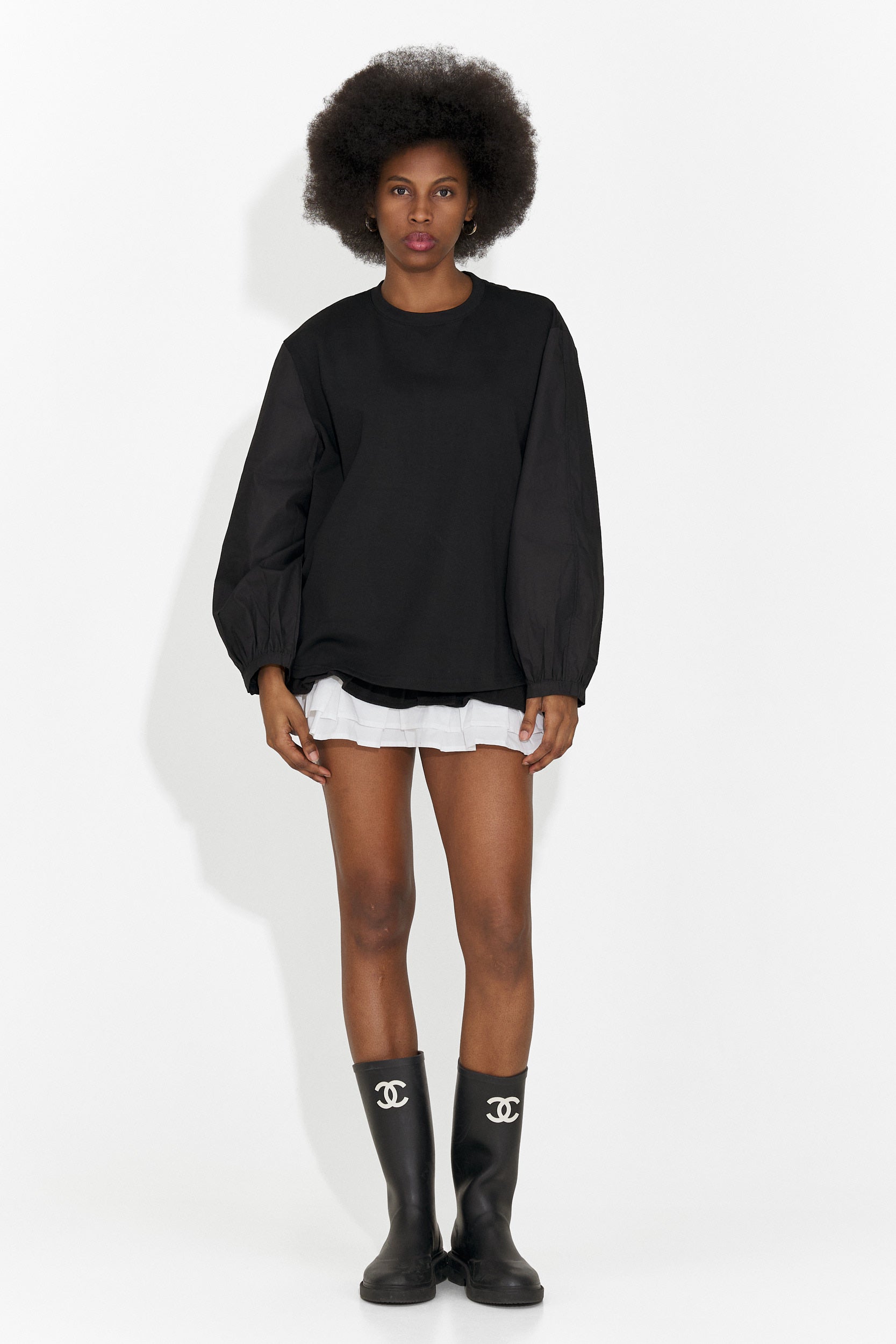 Bluza dama casual neagra Sheiva Bogas