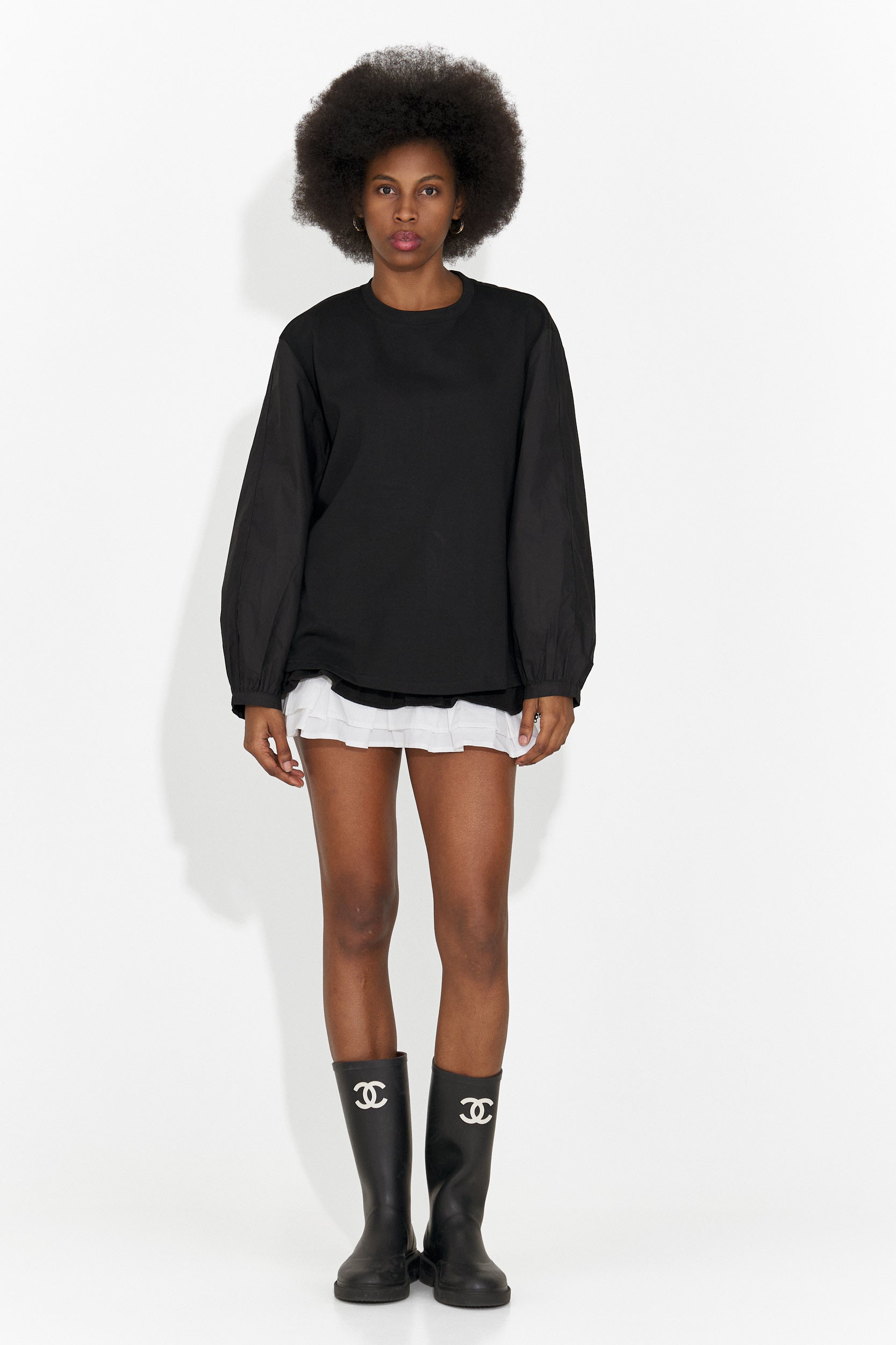 Bluza dama casual neagra Sheiva Bogas