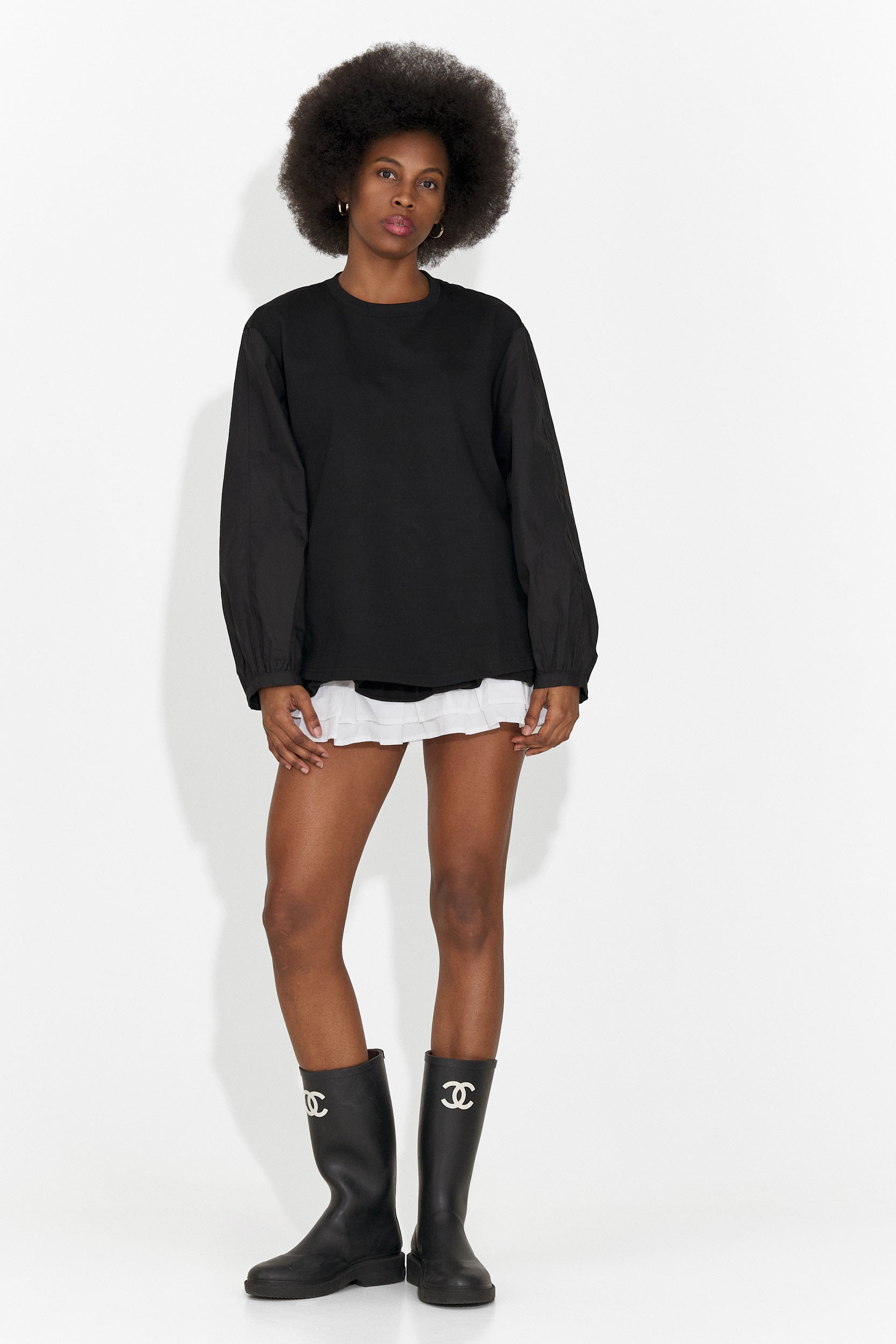 Bluza dama casual neagra Sheiva Bogas