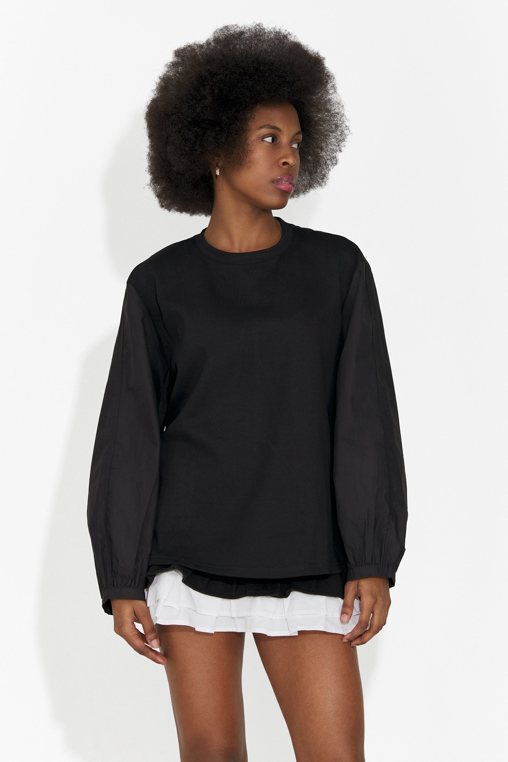 Bluza dama casual neagra Sheiva Bogas