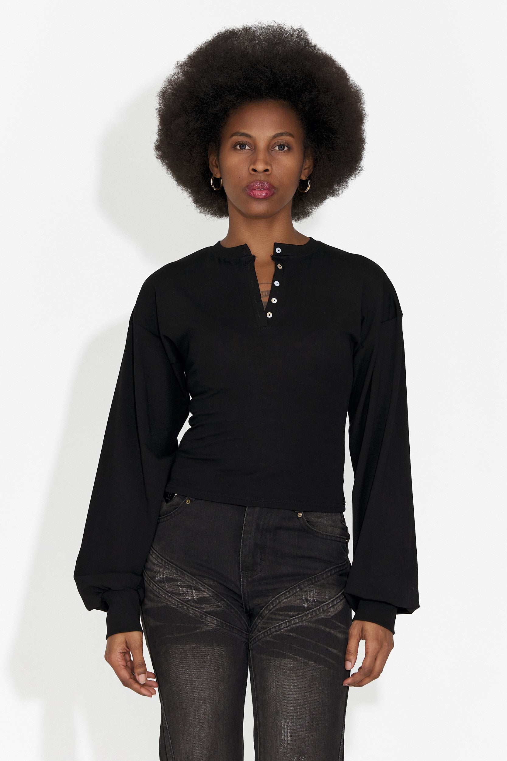 Bluza dama casual neagra Tivora Bogas