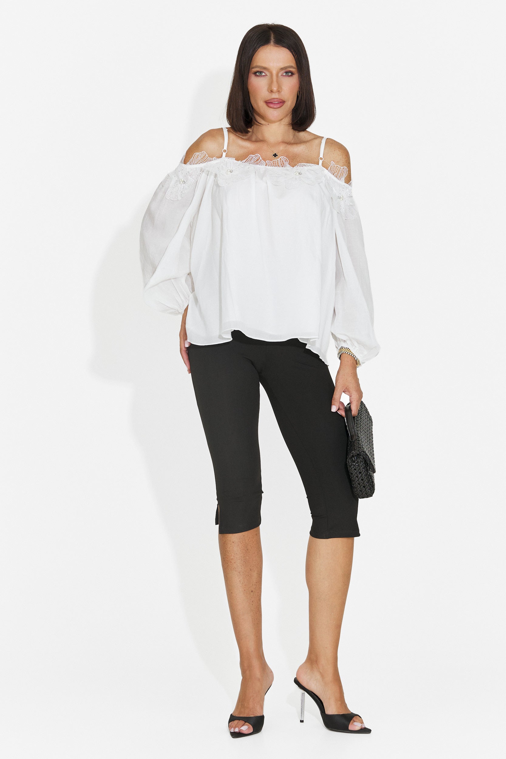 Bluza dama eleganta alba Agentica Bogas