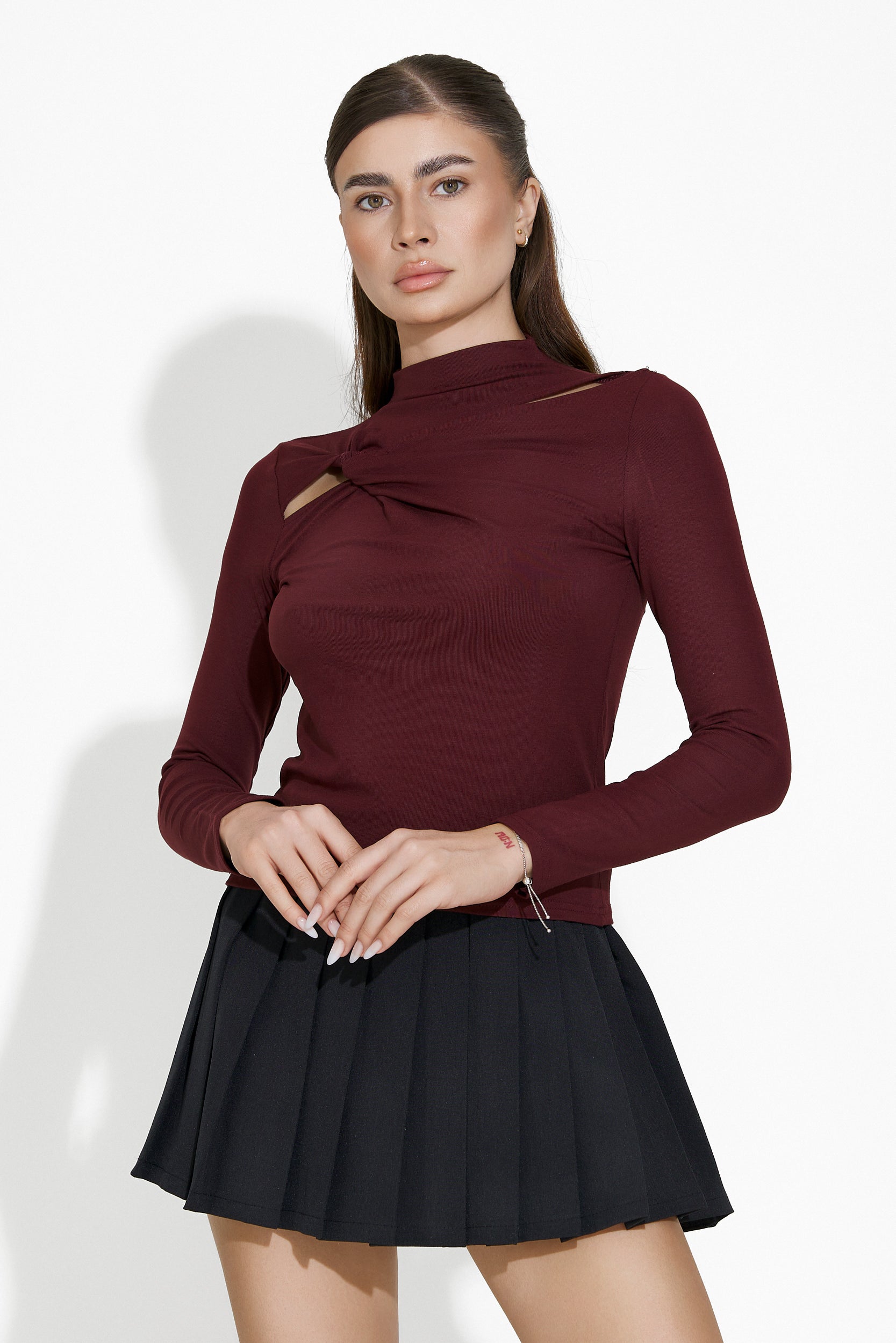 Bluza dama eleganta burgundy  Verdie Bogas