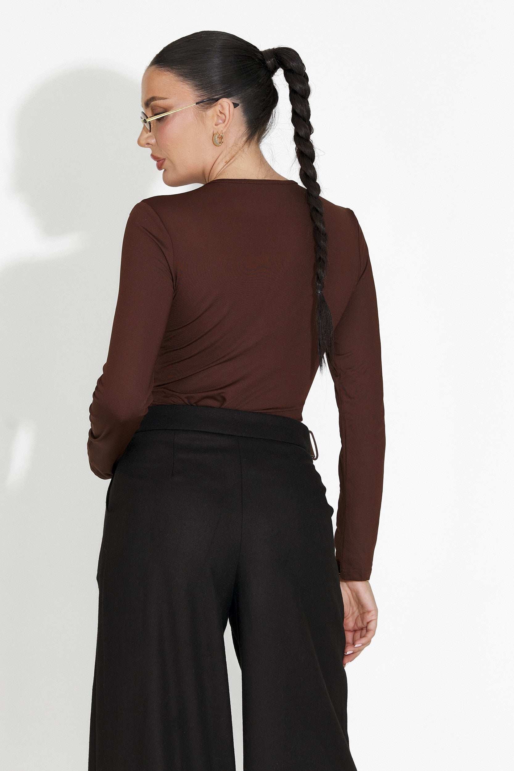 Elegant Brown Ladies Bodysuit by Pavine Bogas