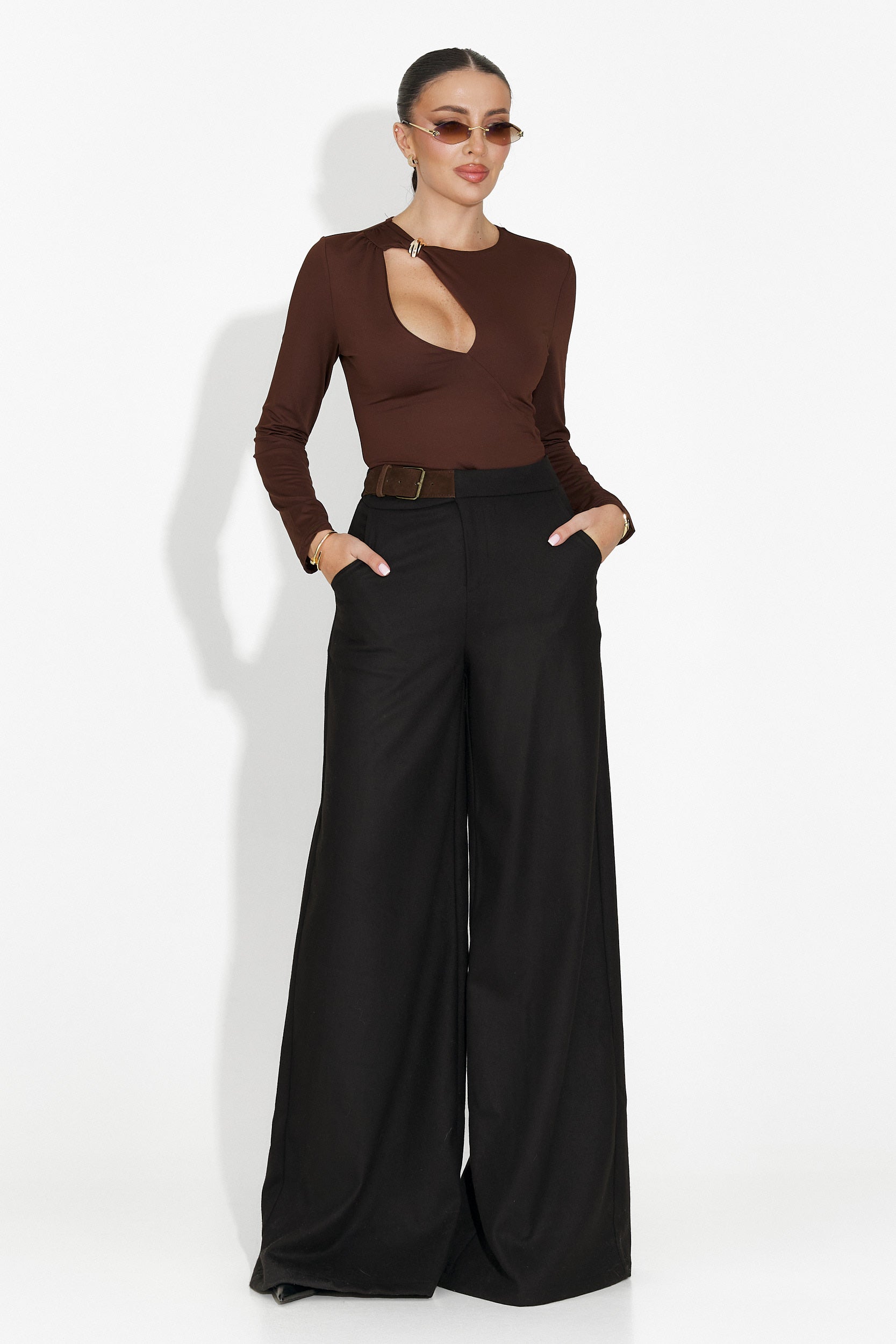 Elegant Brown Ladies Bodysuit by Pavine Bogas