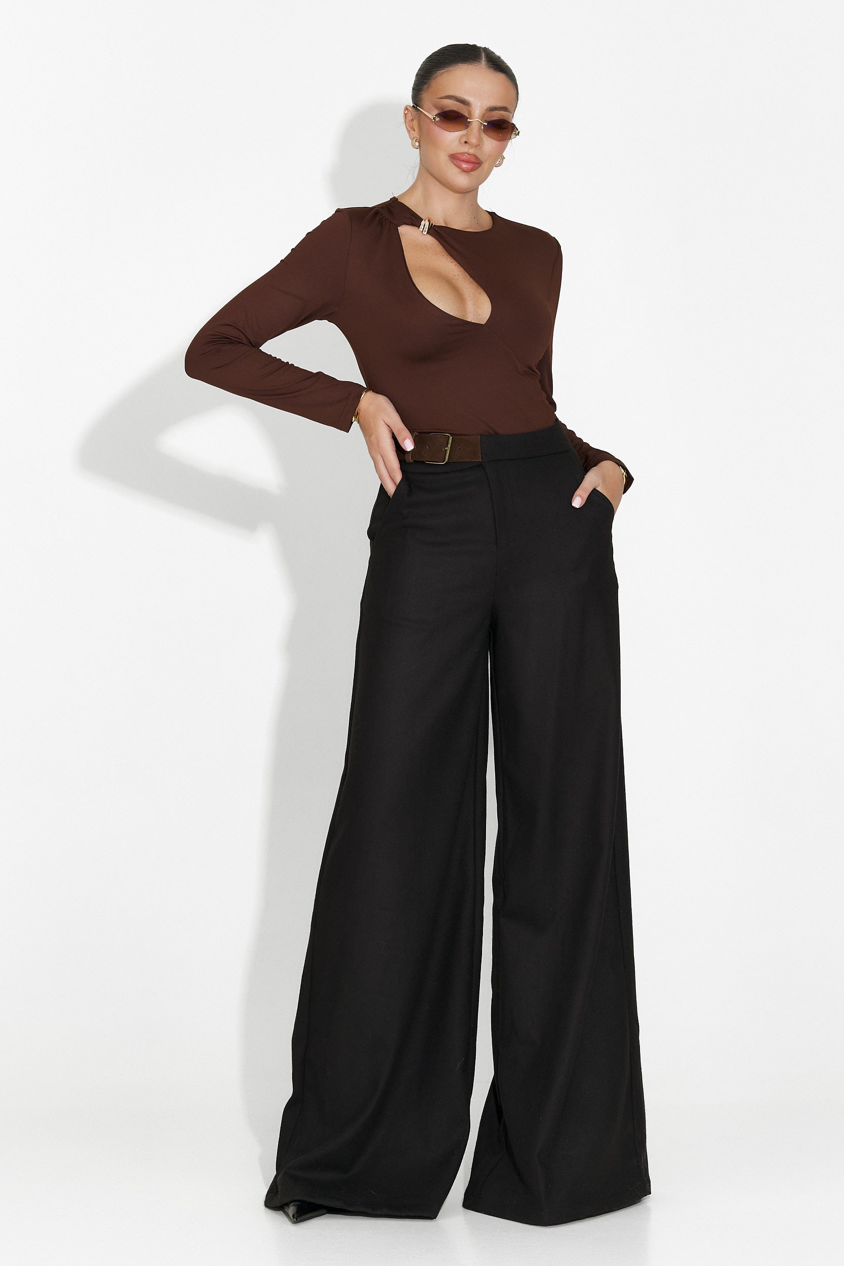 Elegant Brown Ladies Bodysuit by Pavine Bogas