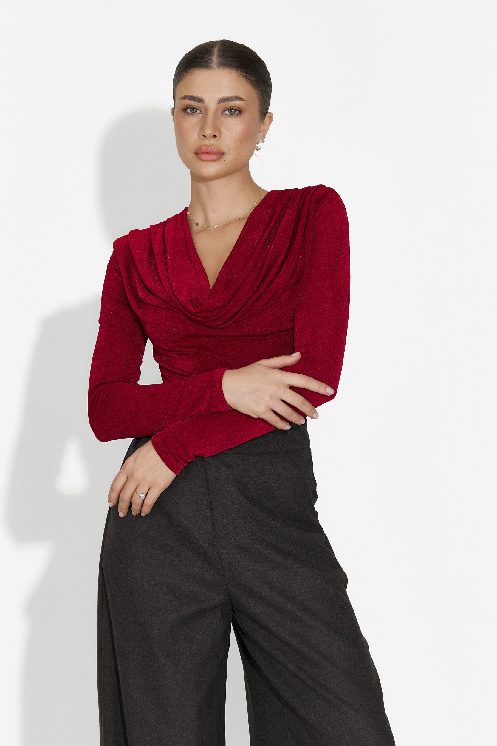 Body dama elegant rosu Sikada Bogas