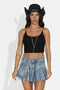 Bustiera dama casual neagra Vendora Bogas
