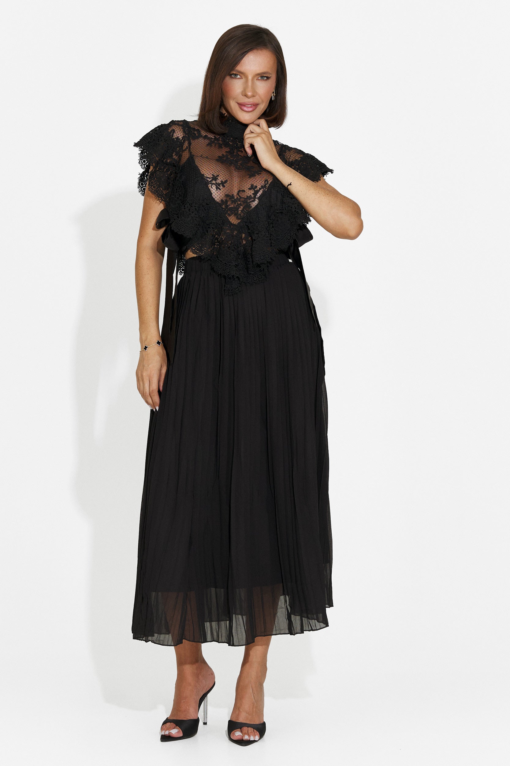 Bustiera dama eleganta neagra Abraham Bogas