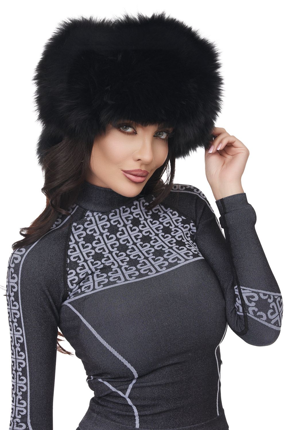 Caciula dama eleganta neagra Mekely Bogas