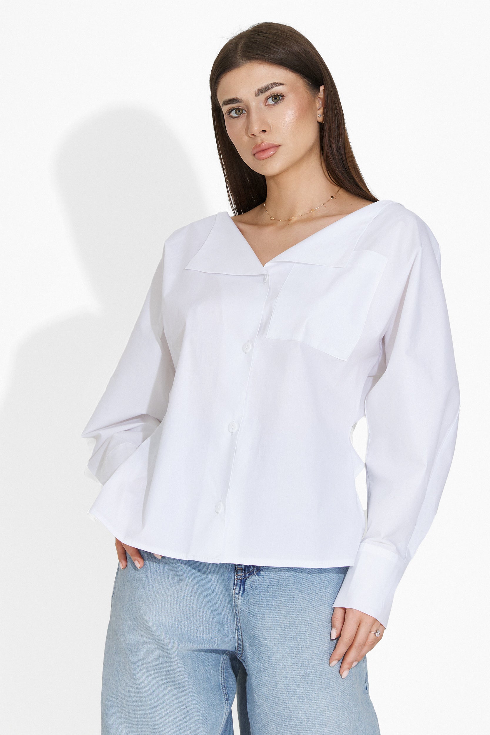 Camasa dama casual alba Damaris Bogas